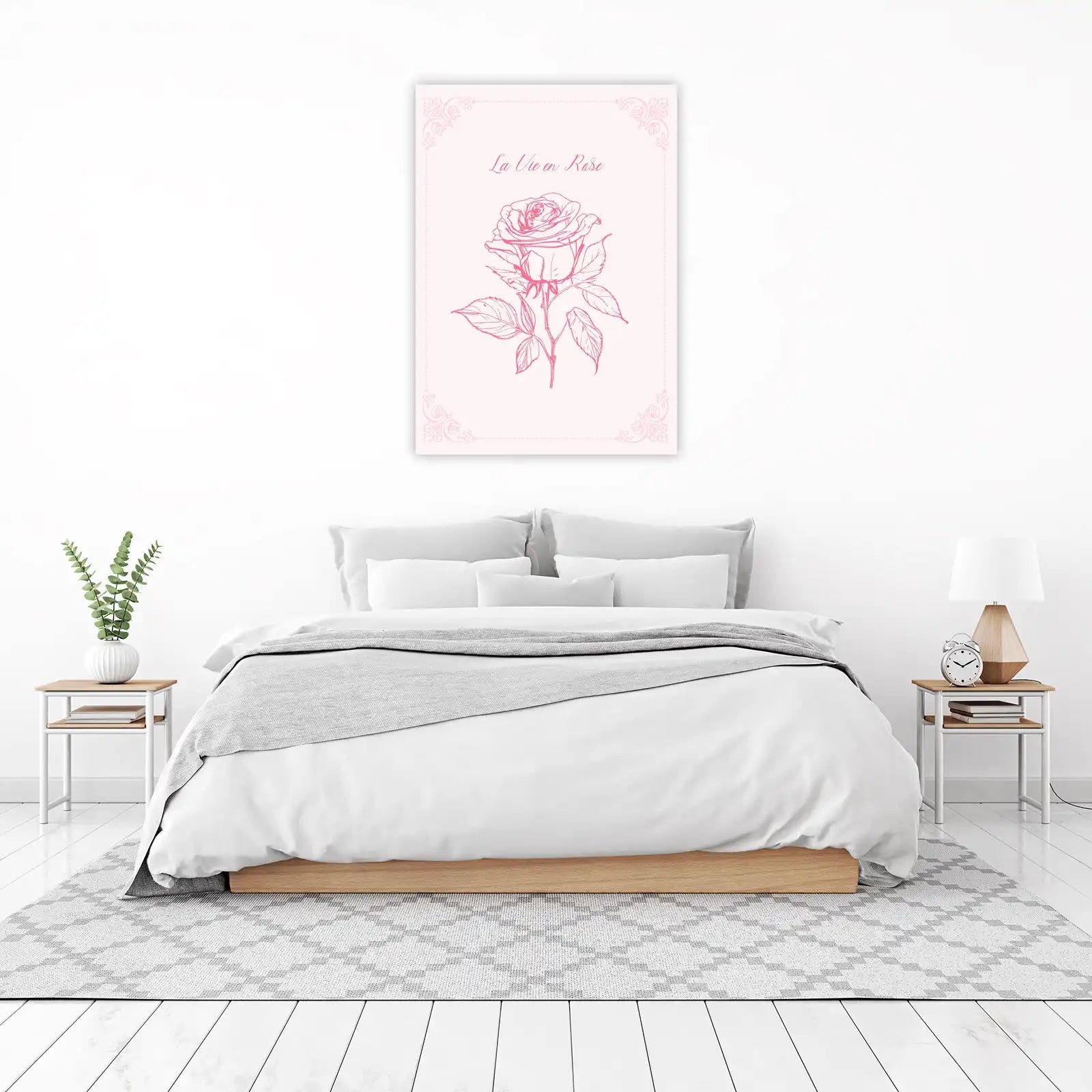 Elegant Rose 'La Vie en Rose' Wall Art