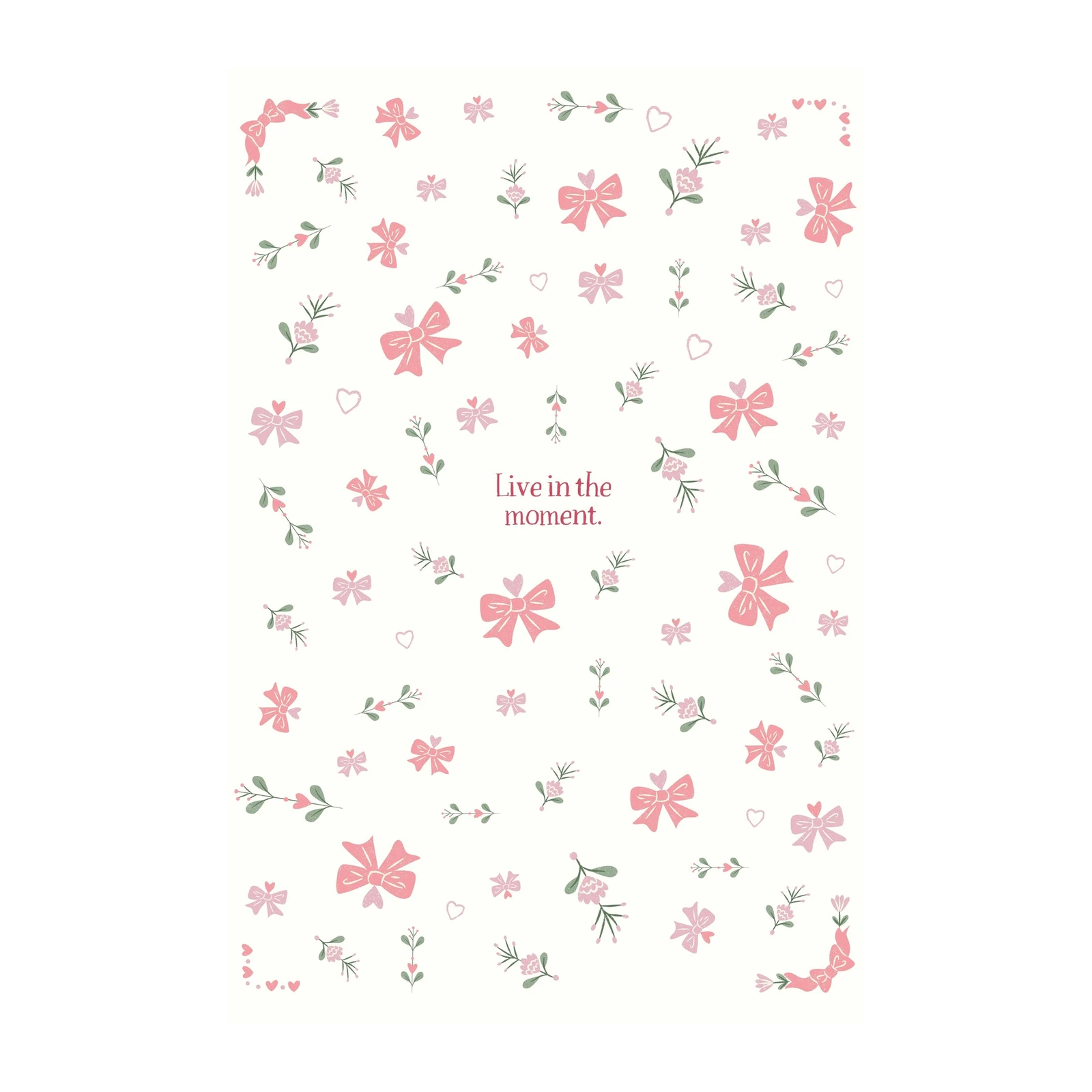 Charming Pink Bow & Floral Wall Art