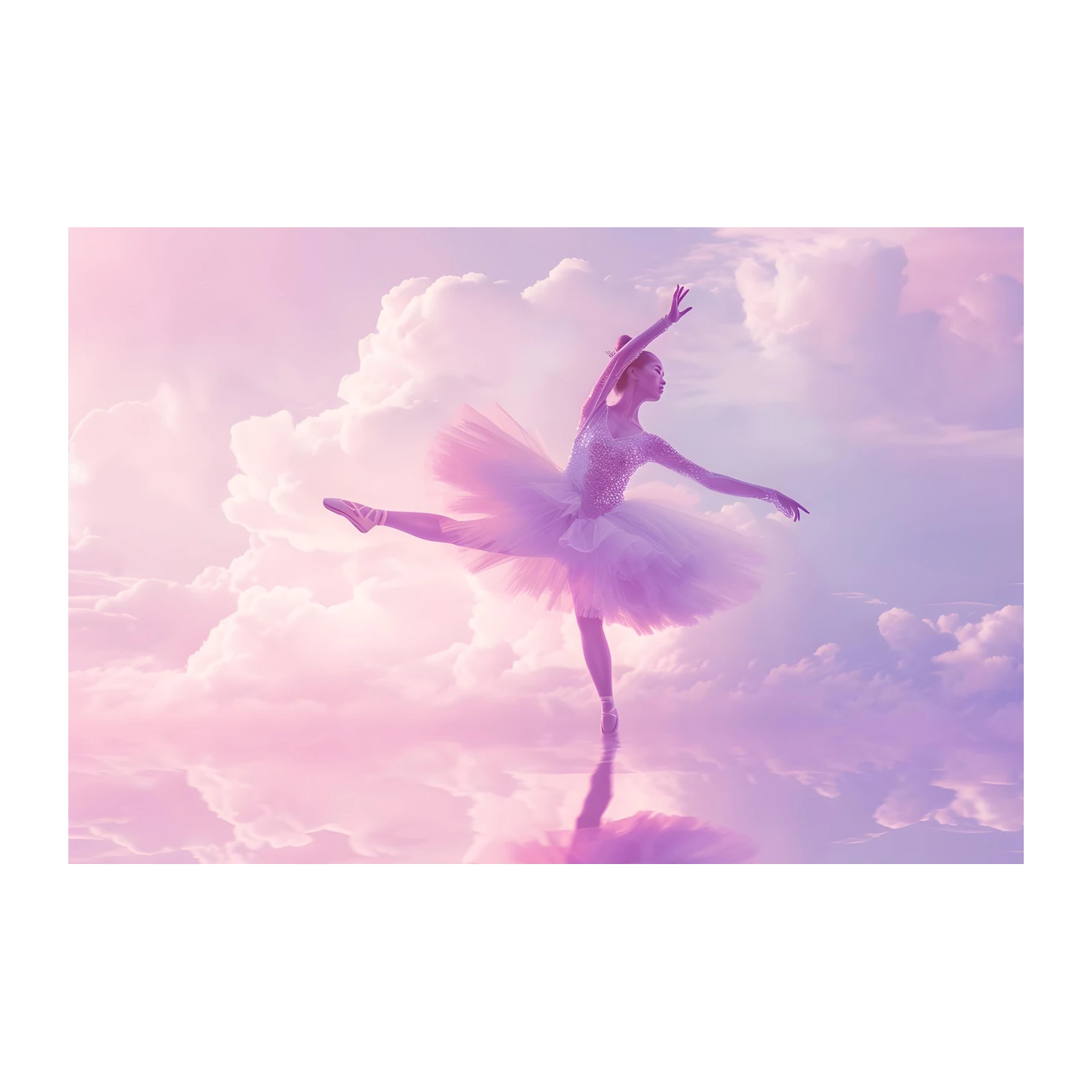 Dreamy Ballet Dancer Cloudscape Wall Art