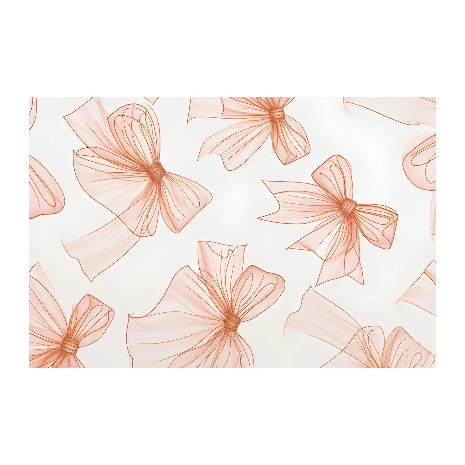 Chic Rose Gold Bows - Delicate Wall Art