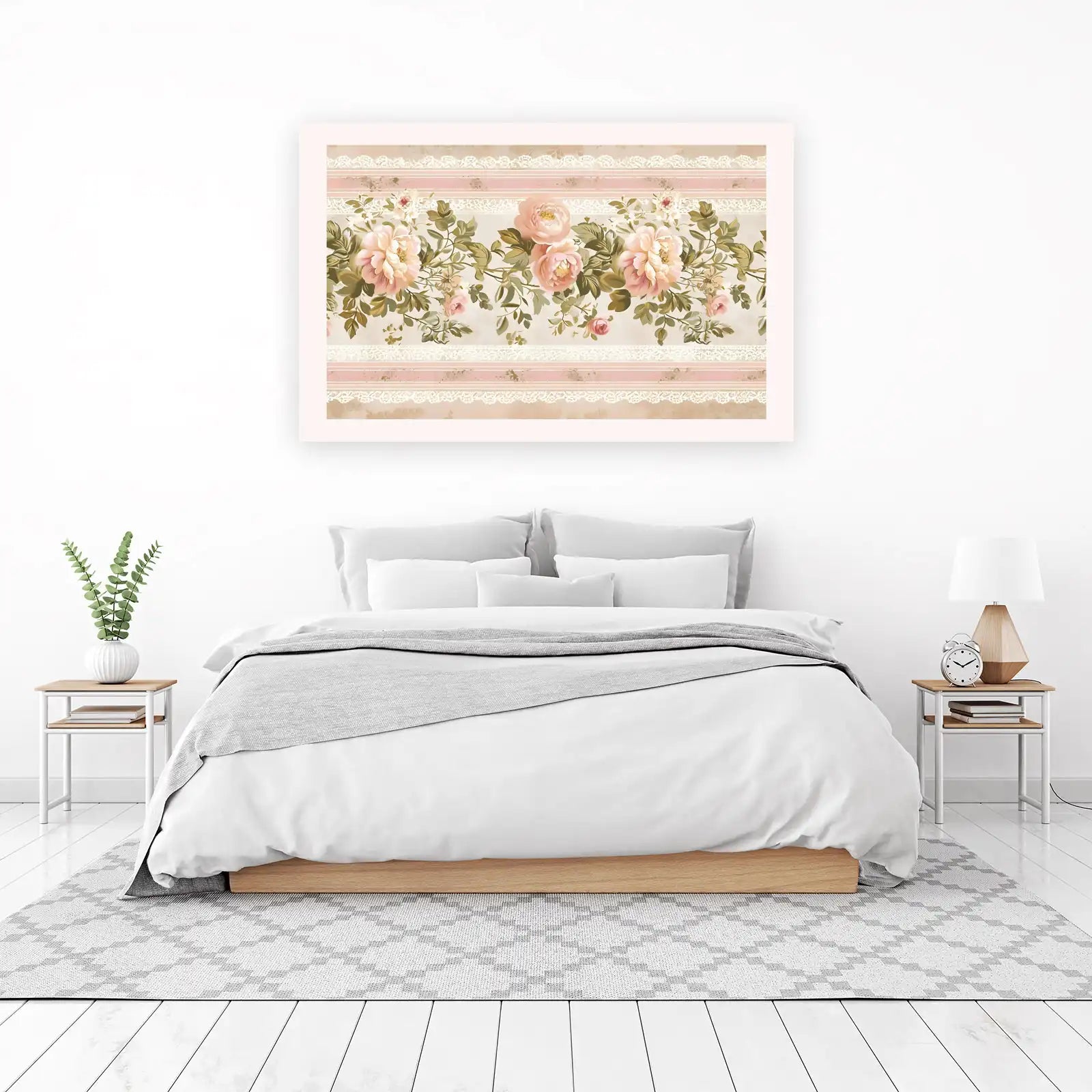 Vintage Floral Romance Peony Wall Art
