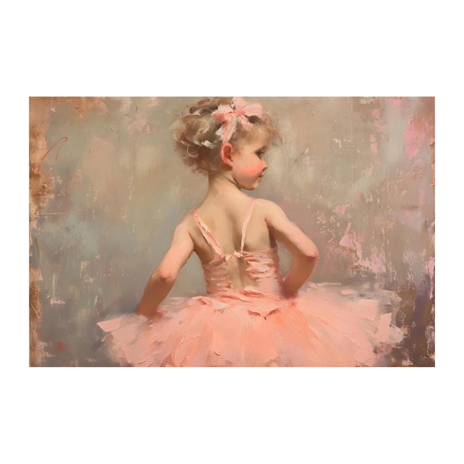 Sweet Ballerina Dancer Pink Tutu Wall Art