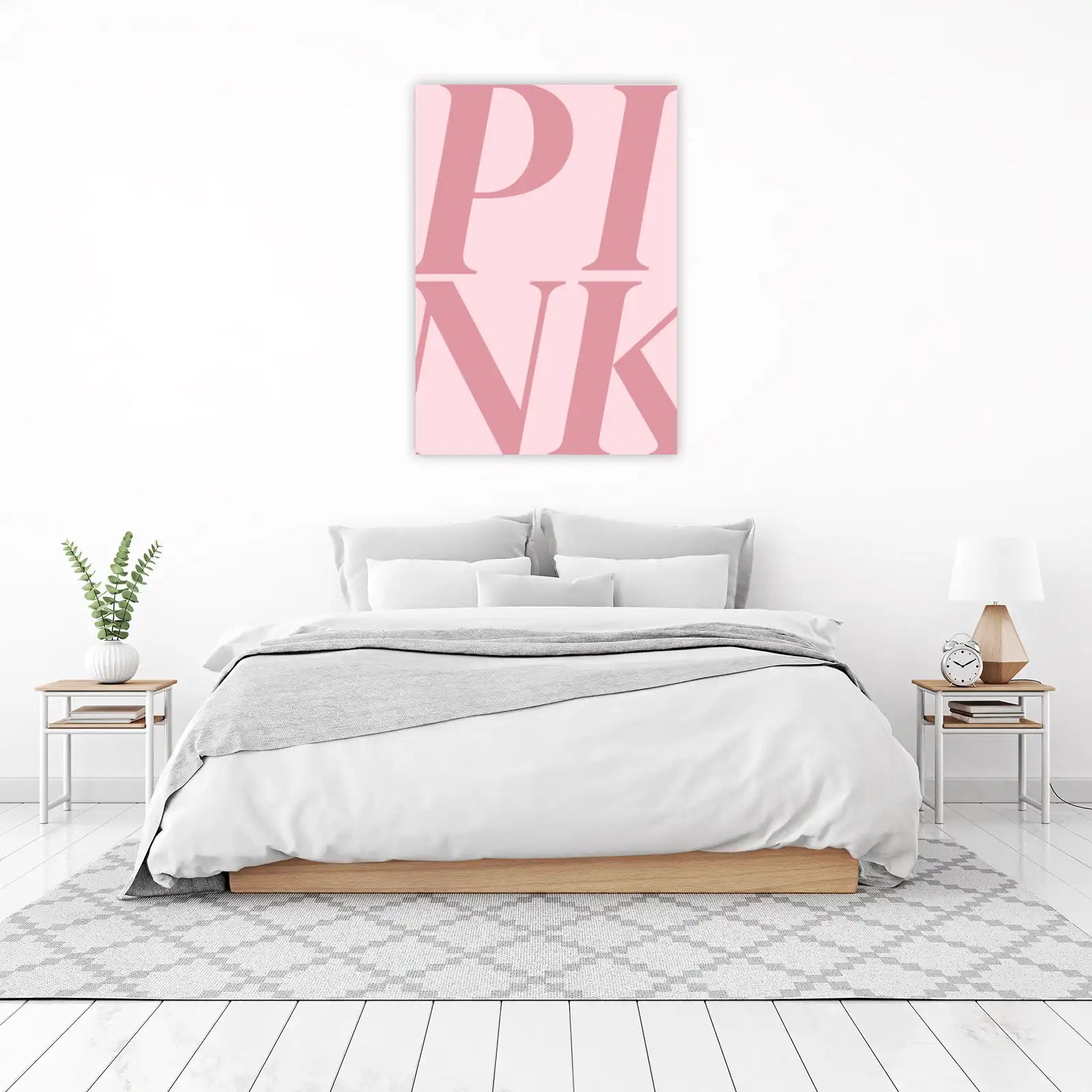 Chic Pink Typography Wall Art