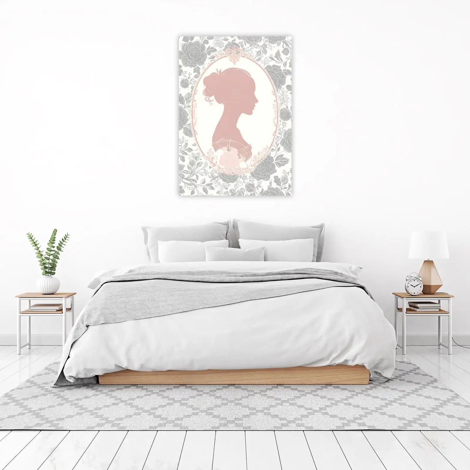 Elegant Rose Silhouette Wall Art