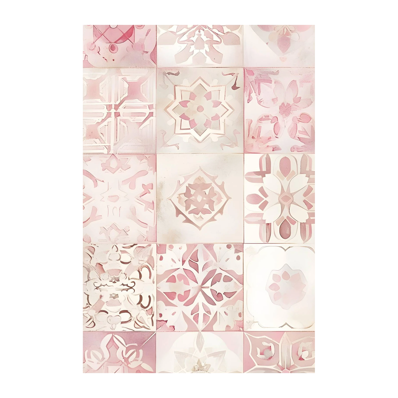 Pink Mandala Tile Art Wall Art