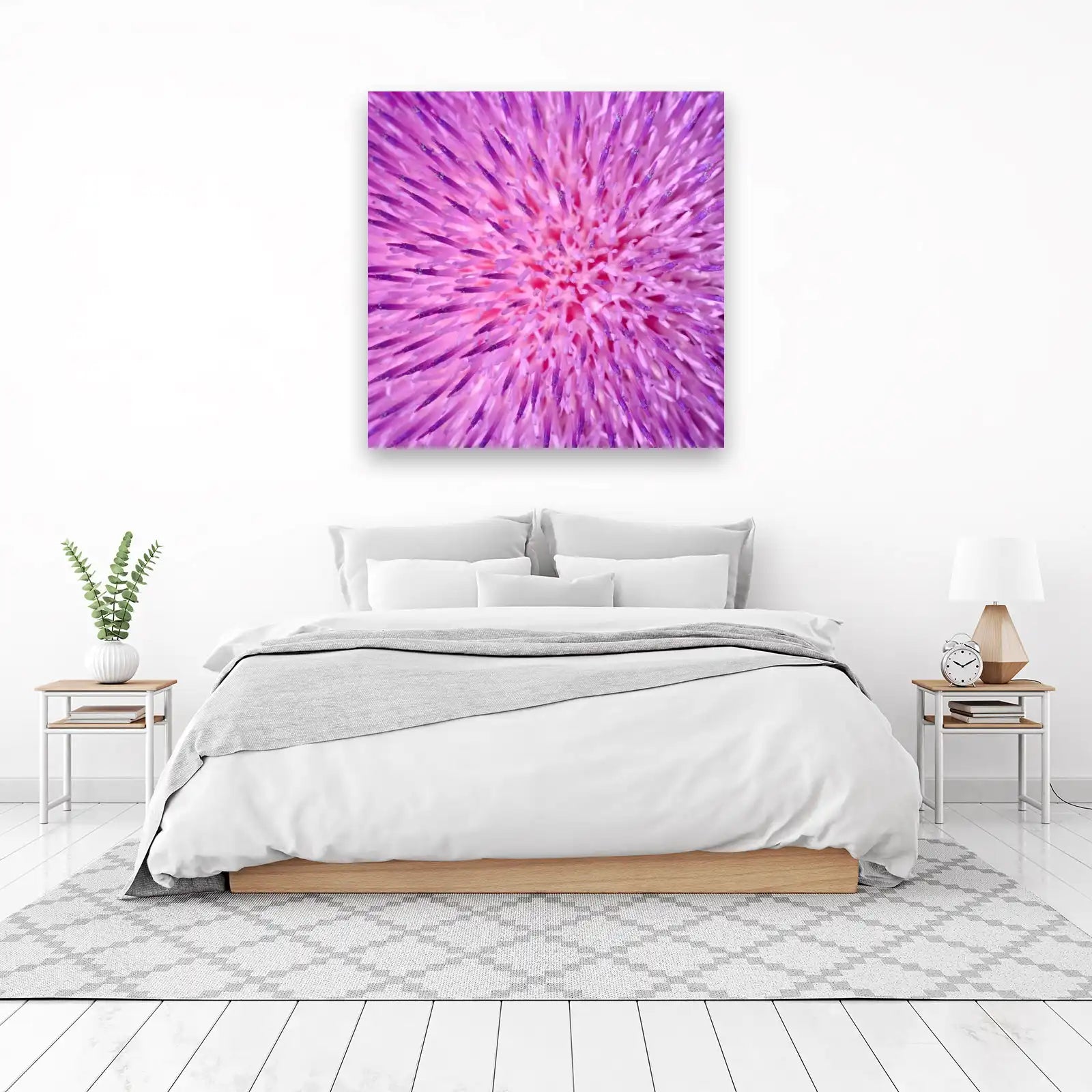 Vibrant Purple Thistle Bloom Close-up Wall Art