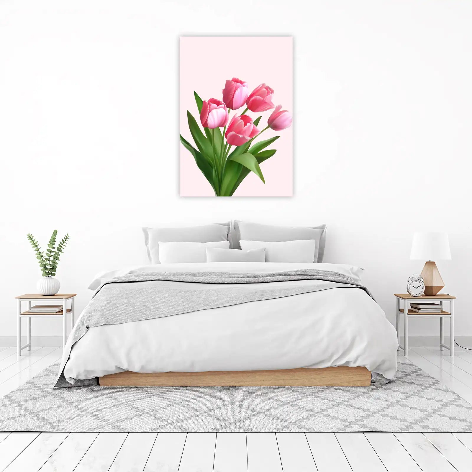 Vibrant Pink Tulips Wall Art Wall Art