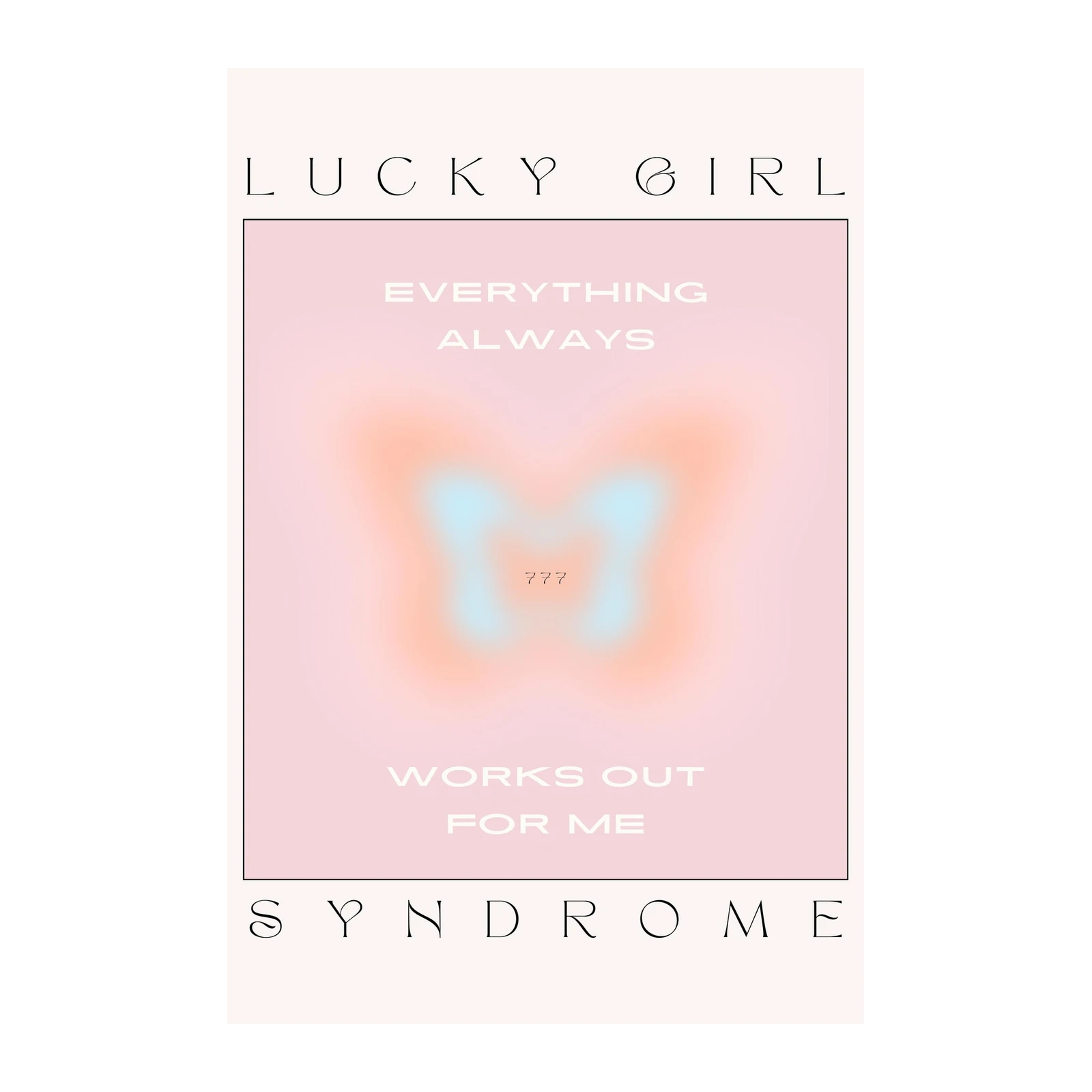Lucky Girl Syndrome Aura Butterfly Wall Art
