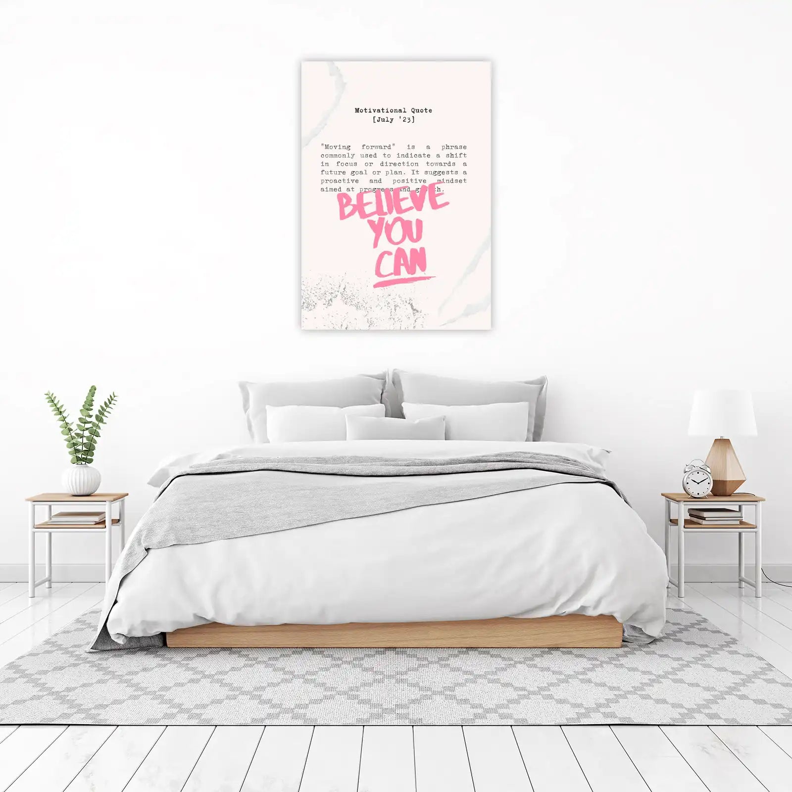 Believe You Can Motivational Quote Wall Art