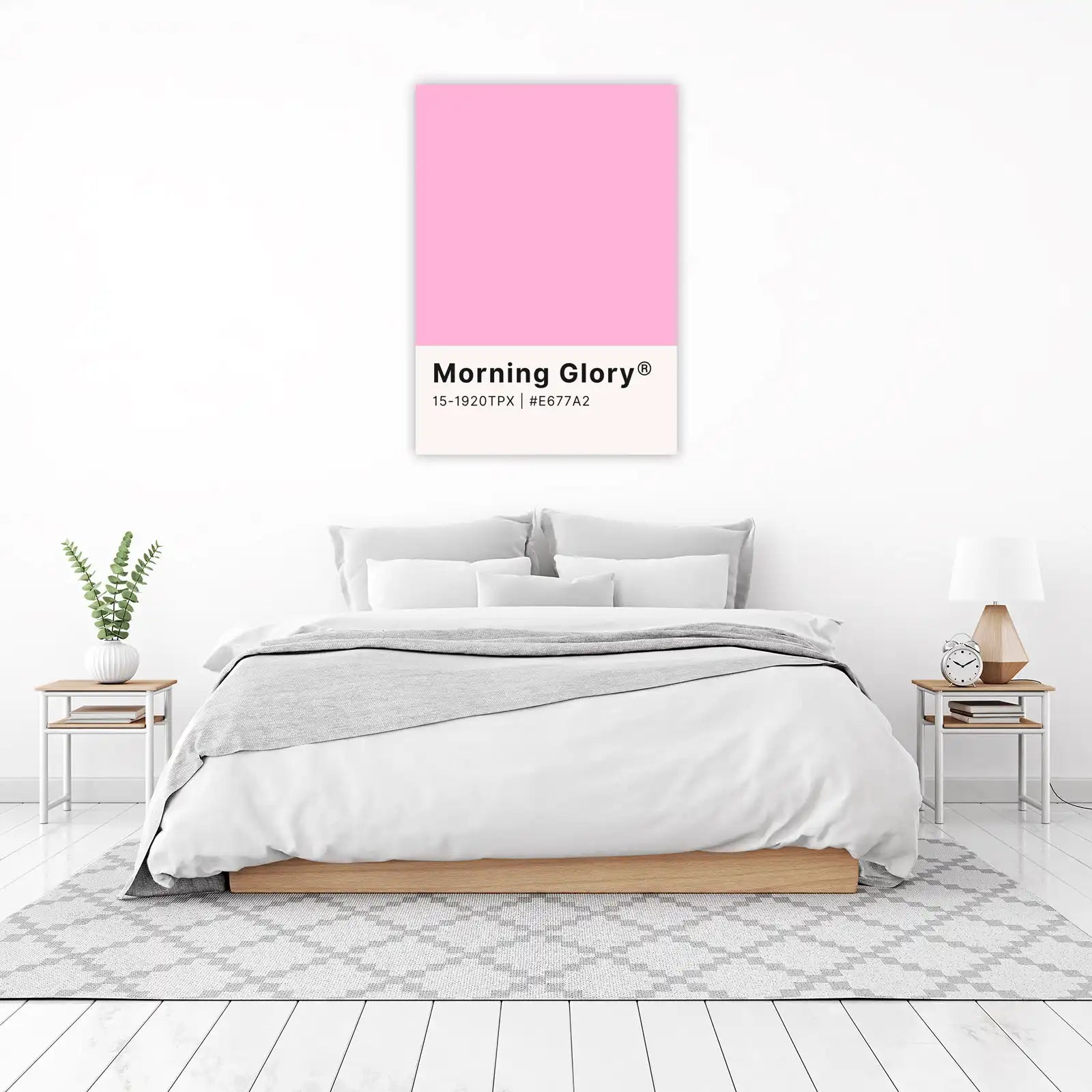 Serene Morning Glory Pink Wall Art