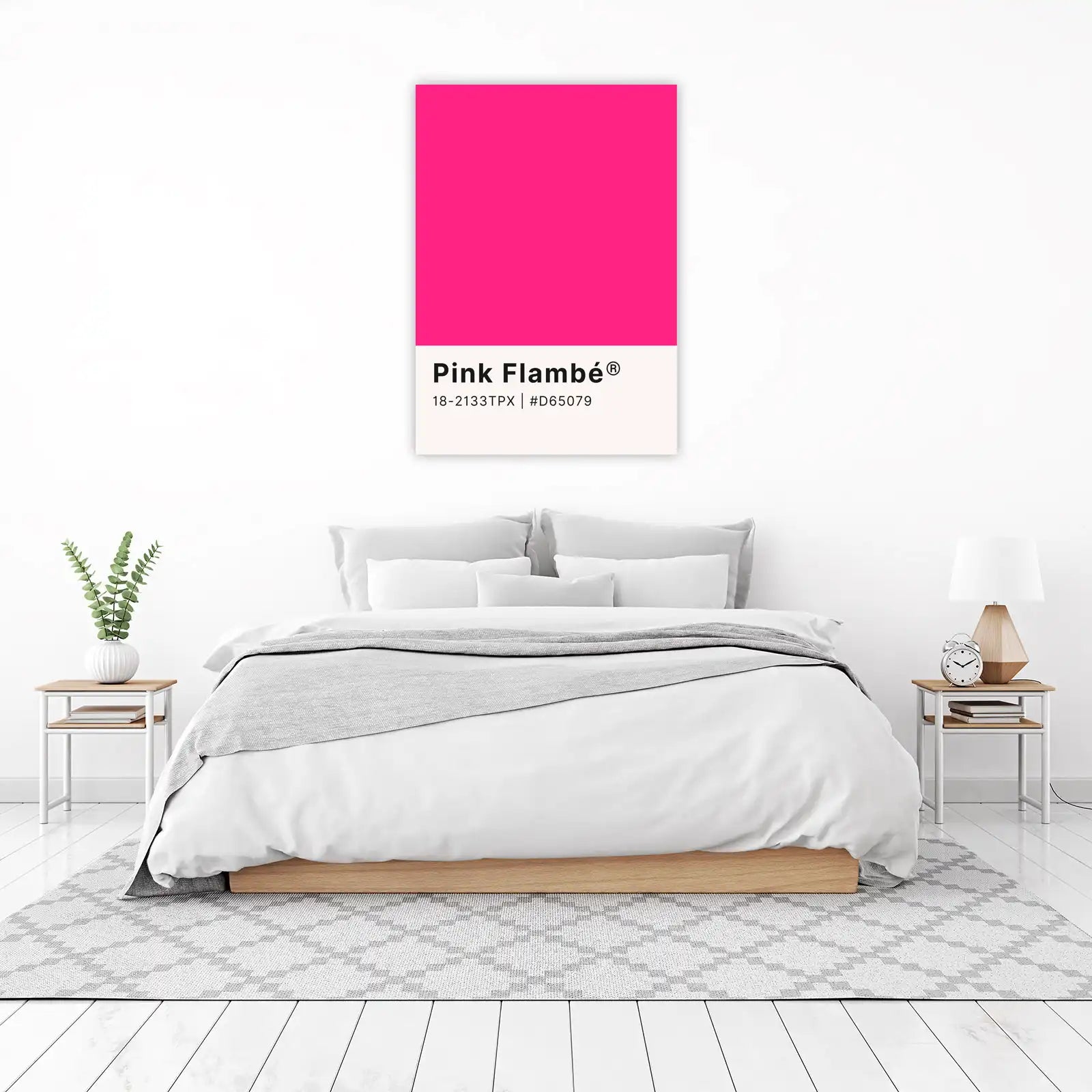 Vibrant Pink Flambé Abstract Wall Art