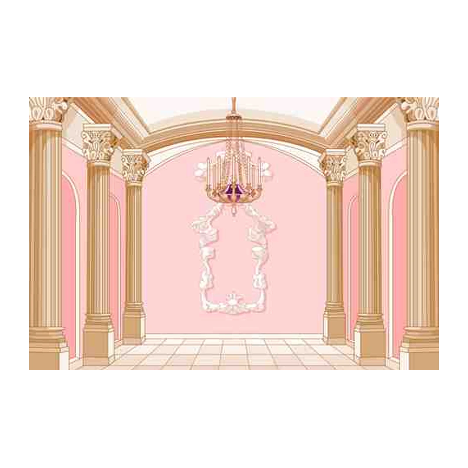 Elegant Pink Palace Hallway Wall Art