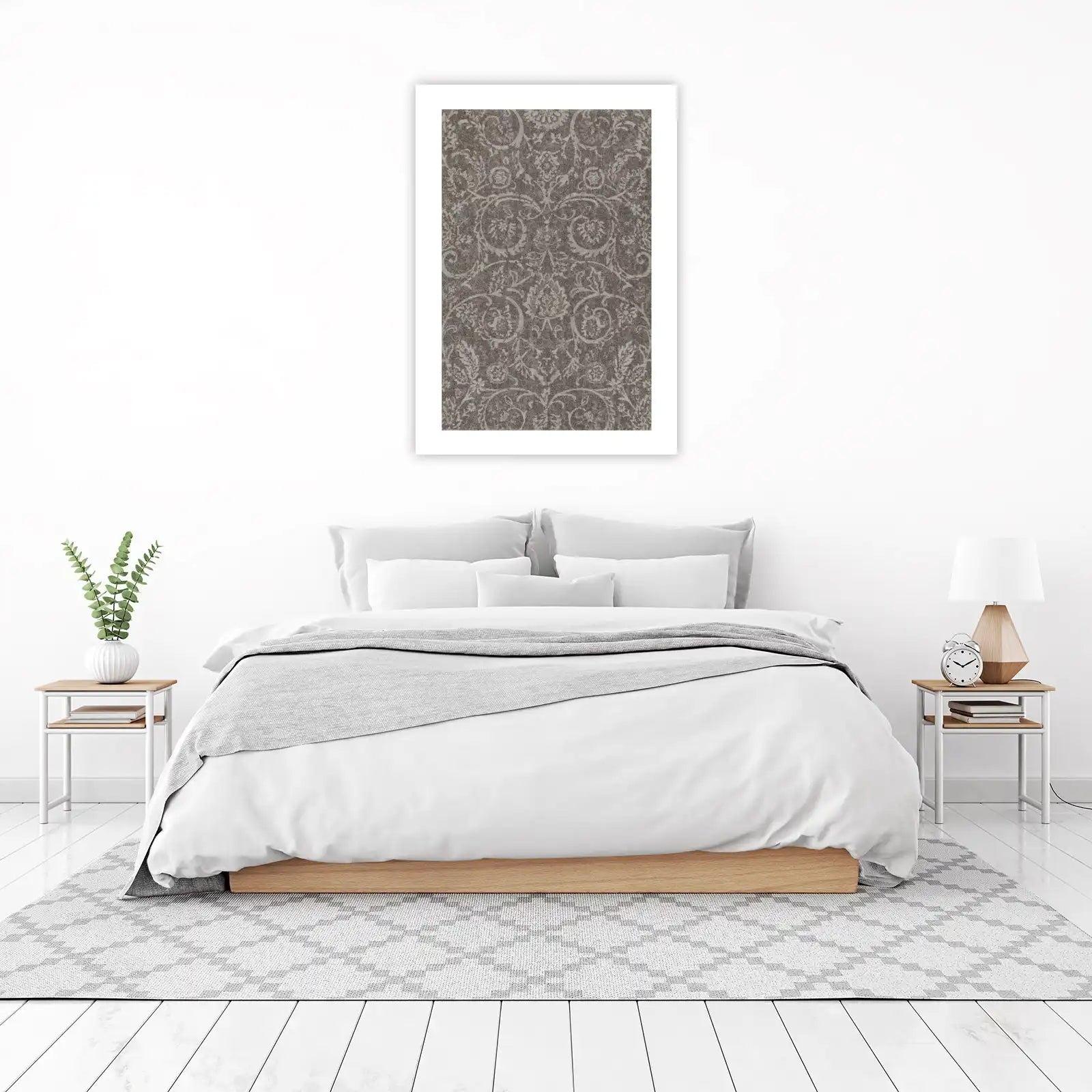 Elegant Damask Pattern Wall Art