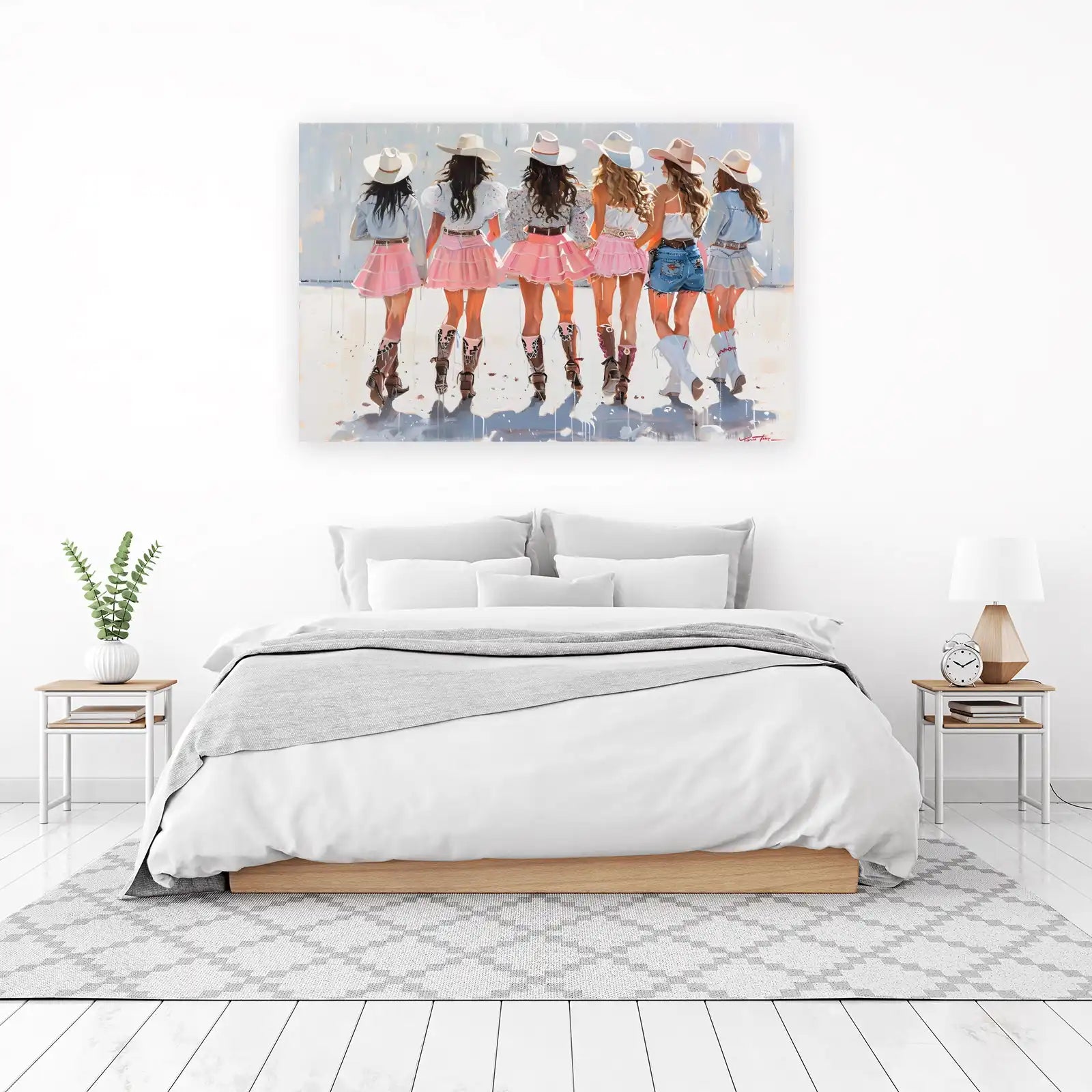 Cowgirl Squad Pink Skirts Wall Art
