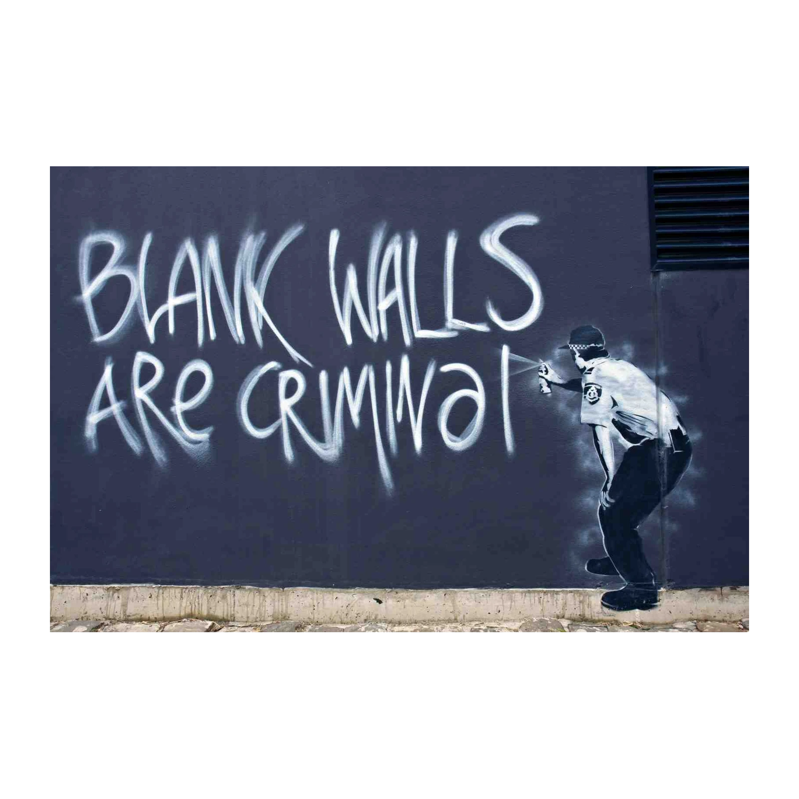 Street Art Officer Spray Paint Wall Art