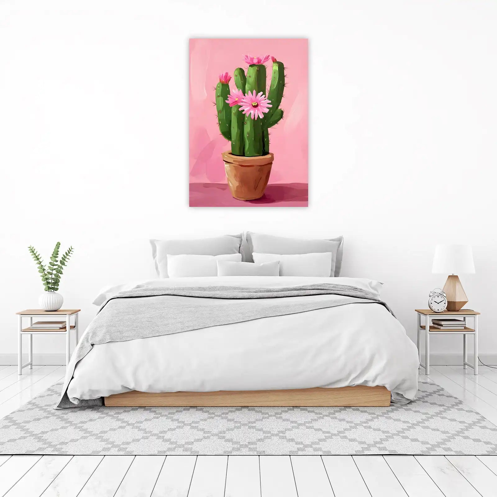 Pink Cactus Blossom Wall Art