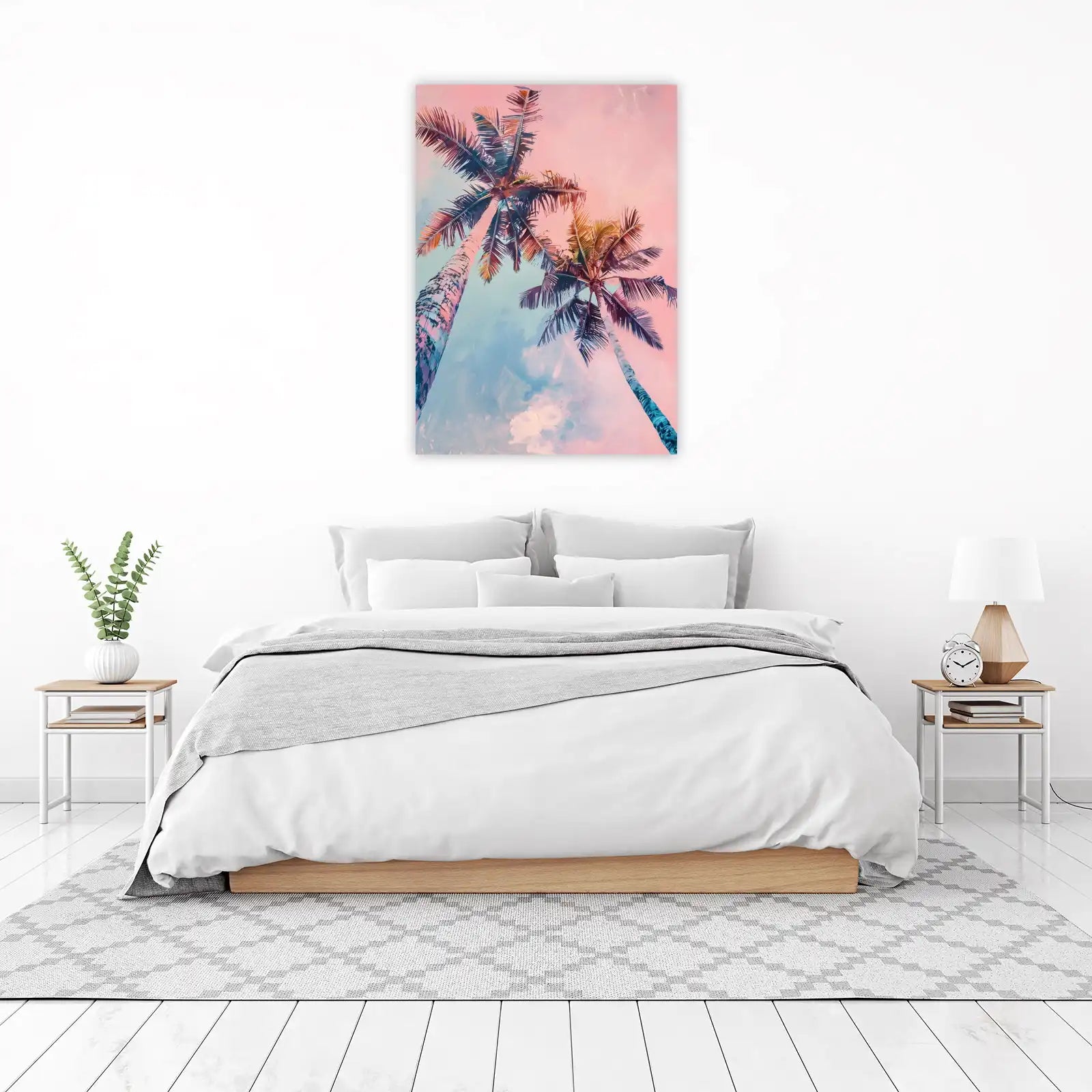 Vibrant Palm Trees Beach Bliss Wall Art