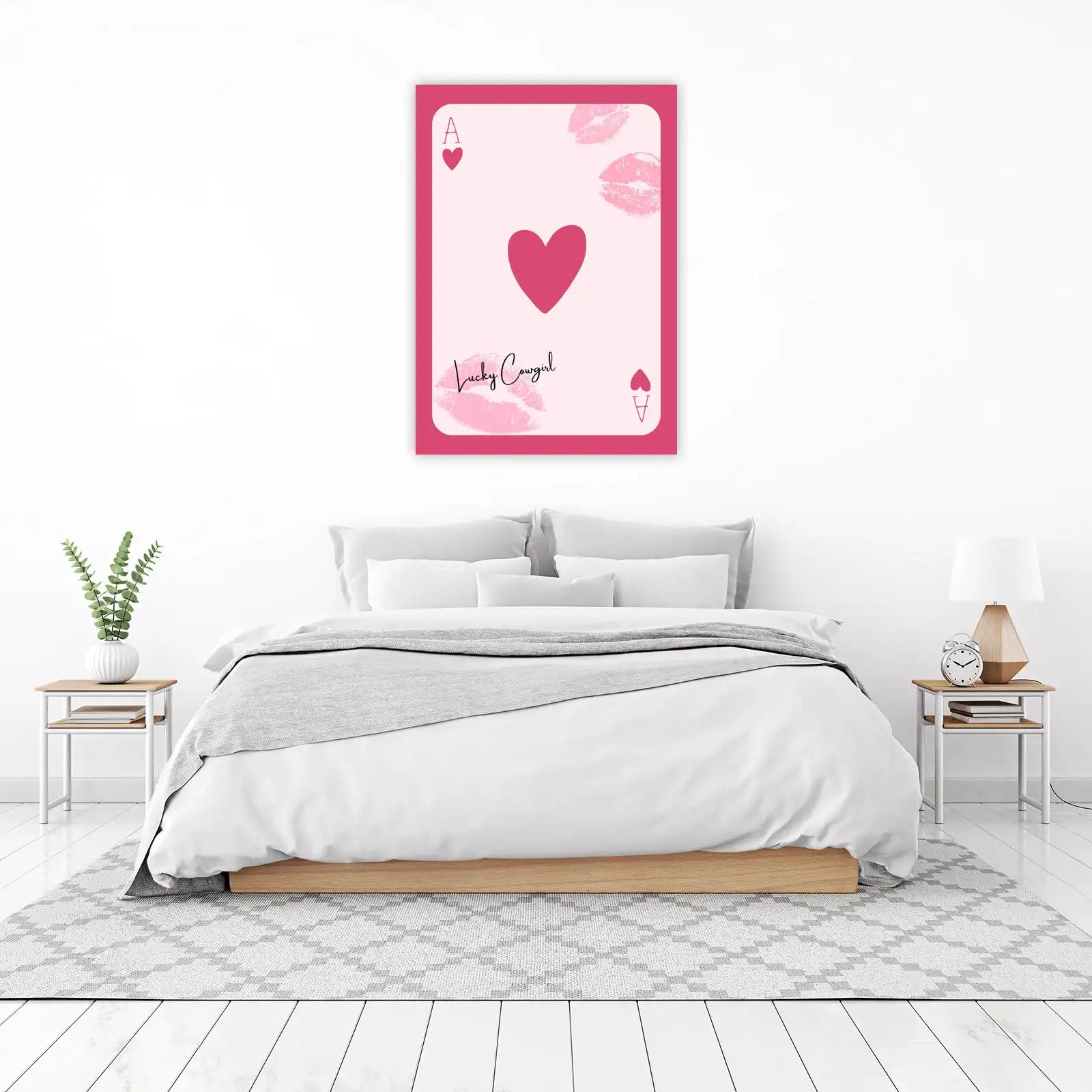Lucky Cowgirl Ace of Hearts Wall Art