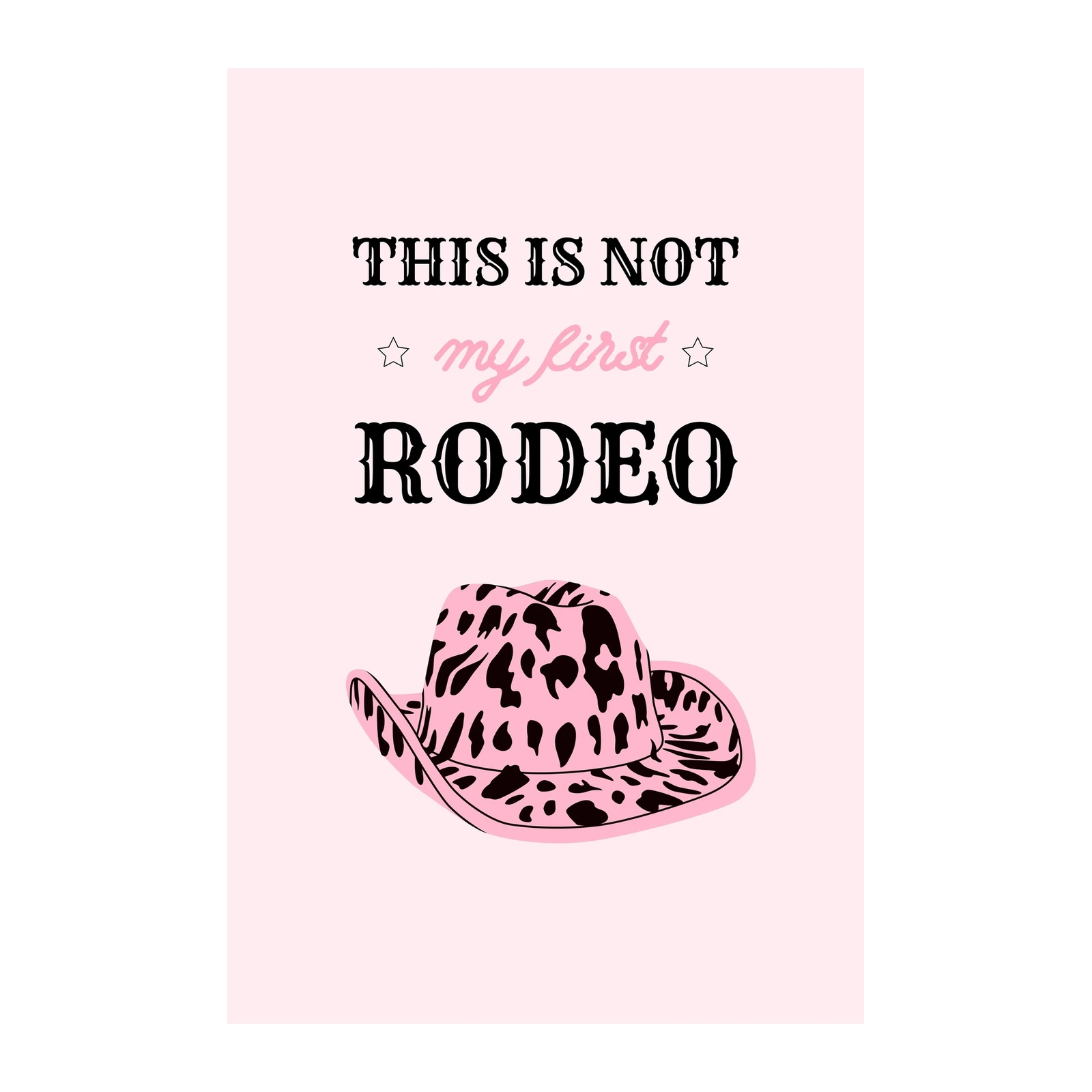Pink Cowgirl Rodeo Statement Wall Art