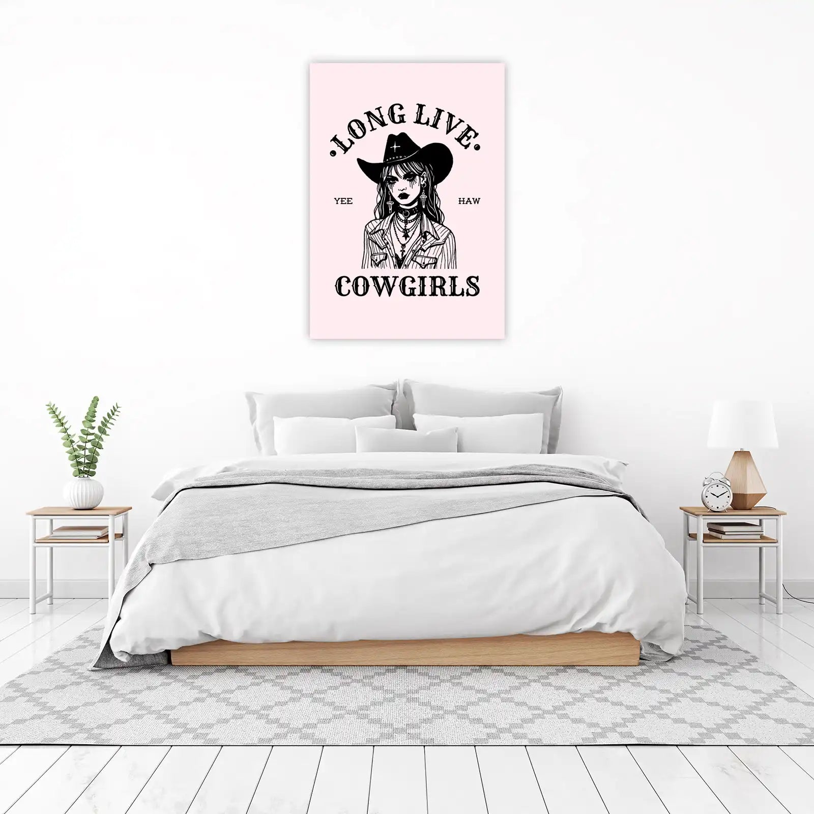 Gothic Cowgirl Yee Haw Wall Art