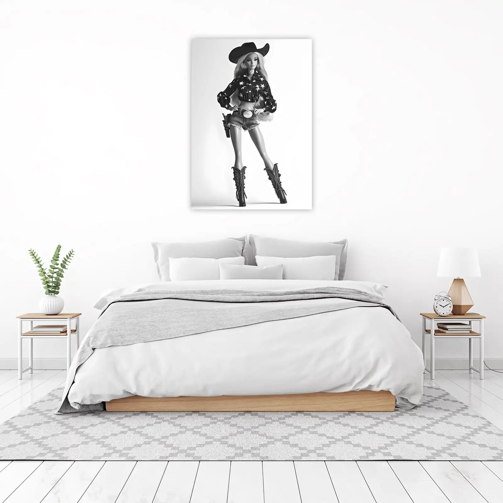 Chic Cowgirl Star Print Wall Art