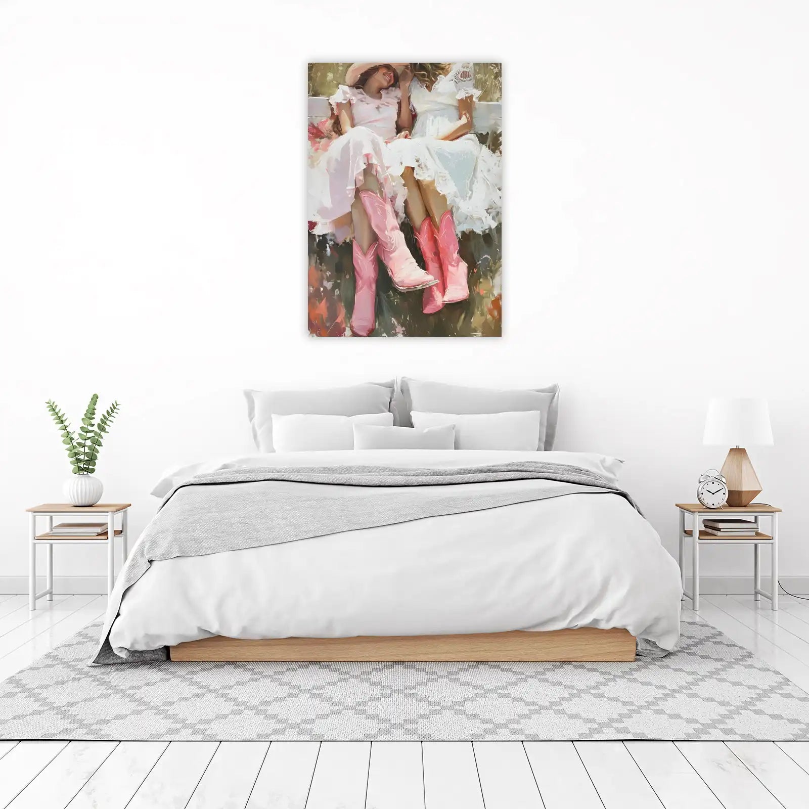 Sweet Summer Dreams Pink Boots Wall Art