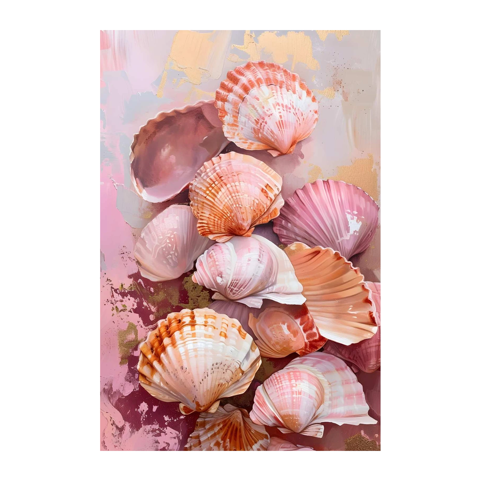 Serene Seashell Symphony Wall Art