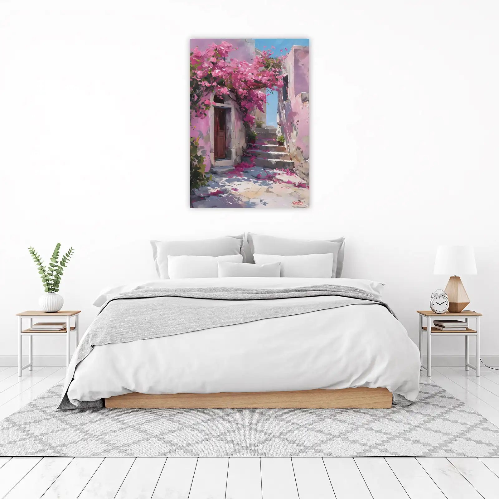 Pink Bougainvillea Pathway Wall Art