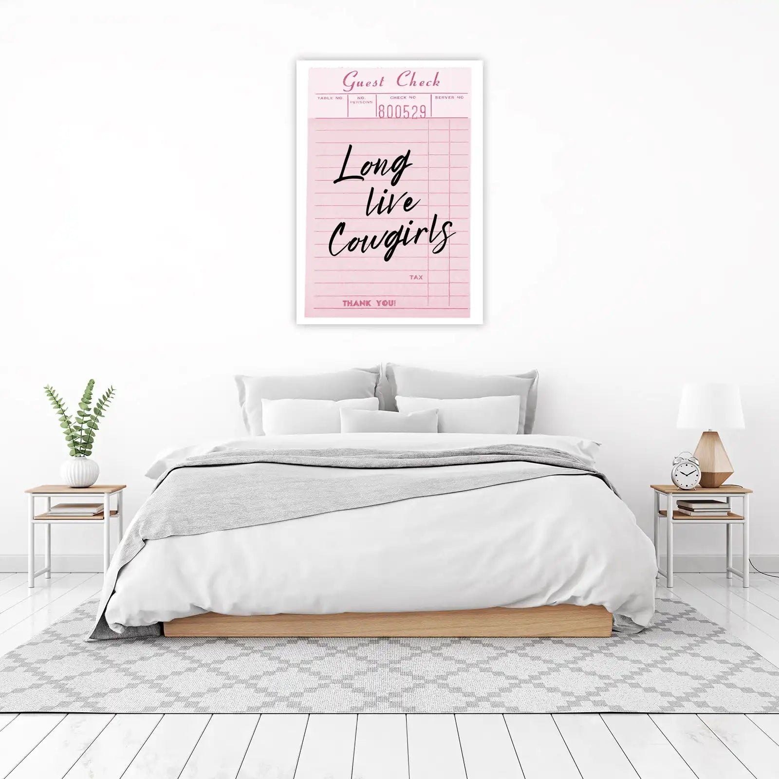 Long Live Cowgirls Western Vintage Guest Check Wall Art