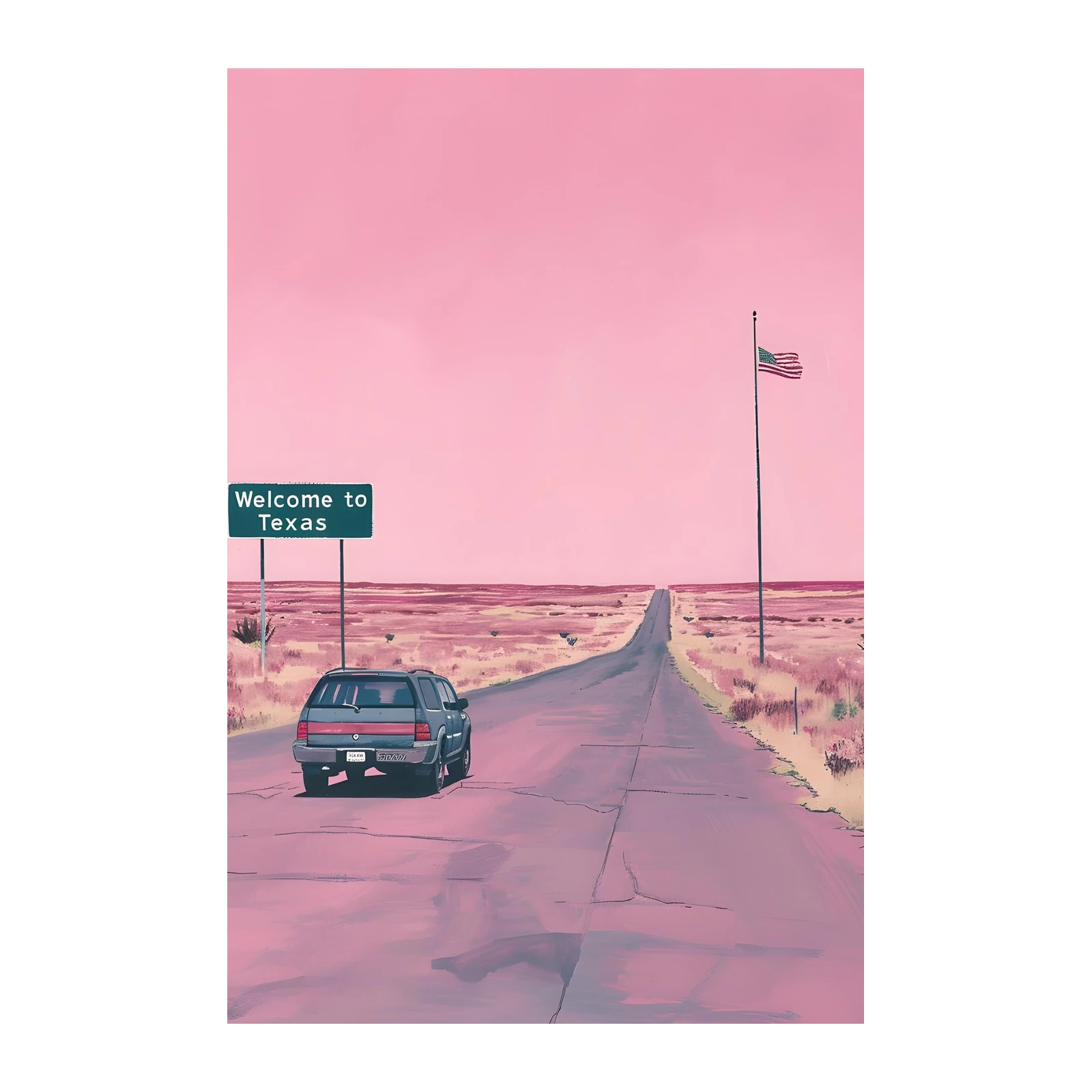 Welcome to Texas Road Trip Wall Art
