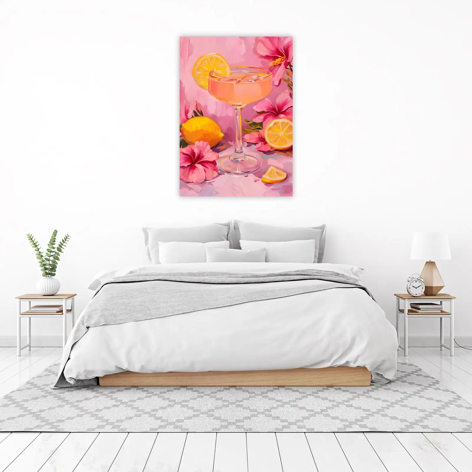 Pink Lemonade Vibes Cocktail Wall Art