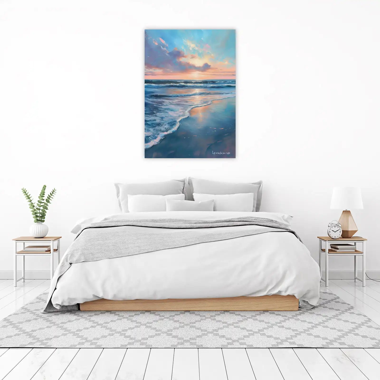 Serene Sunset Ocean Waves Wall Art
