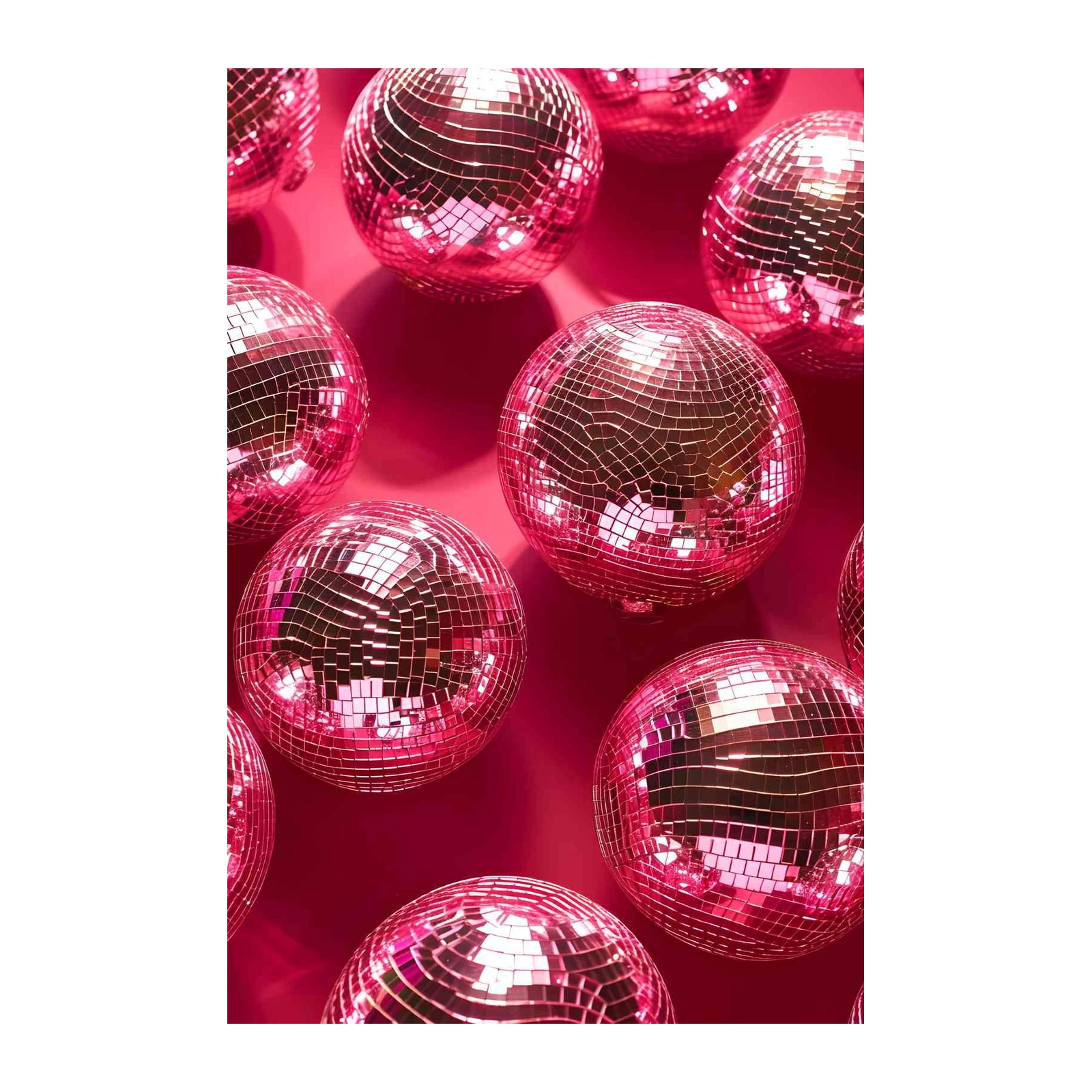 Pink Disco Balls Party Vibes Wall Art