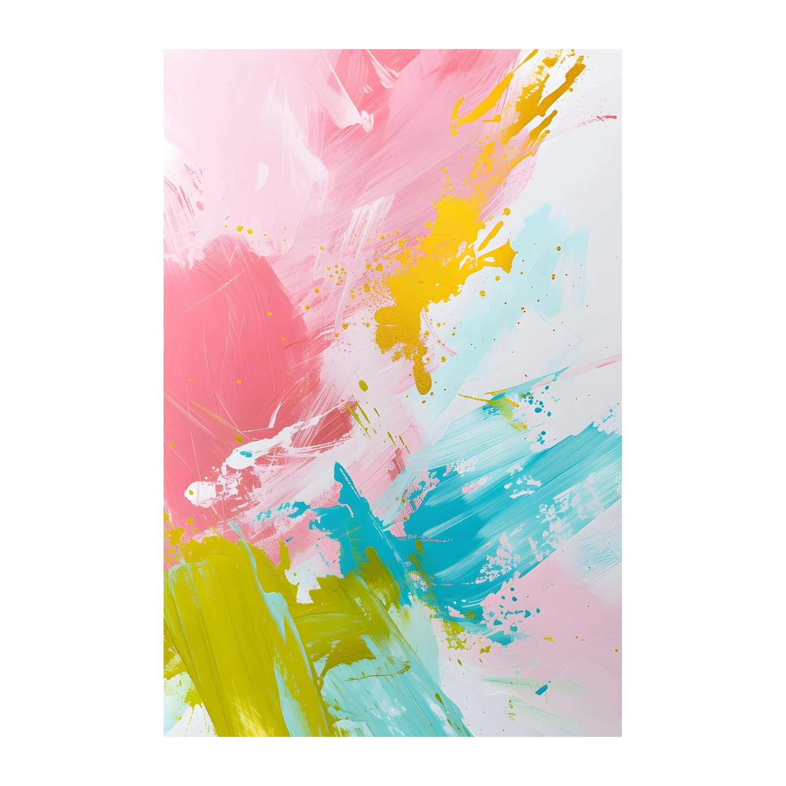 Vibrant Abstract Splash Wall Art