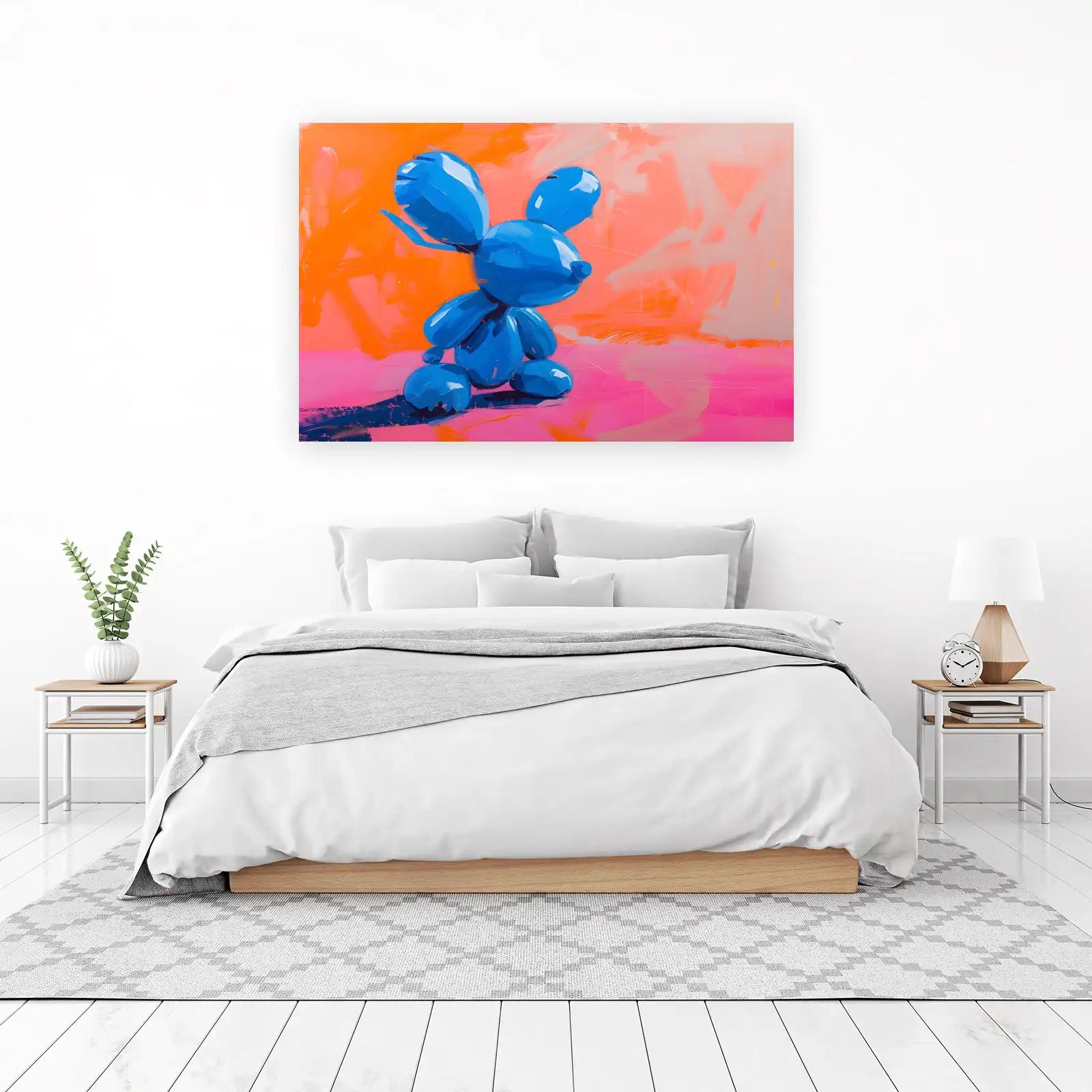 Vibrant Blue Balloon Dog Pop Art Wall Art