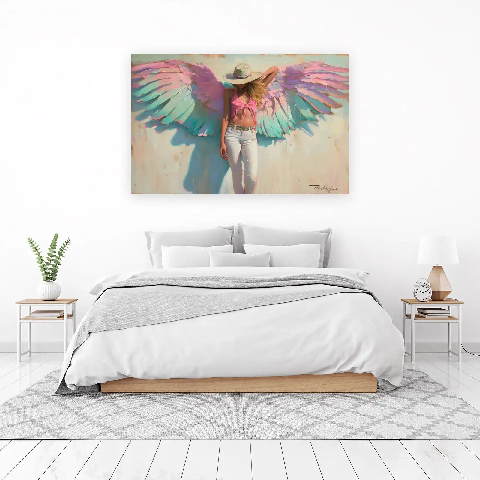 Boho Angel Cowgirl Wall Art