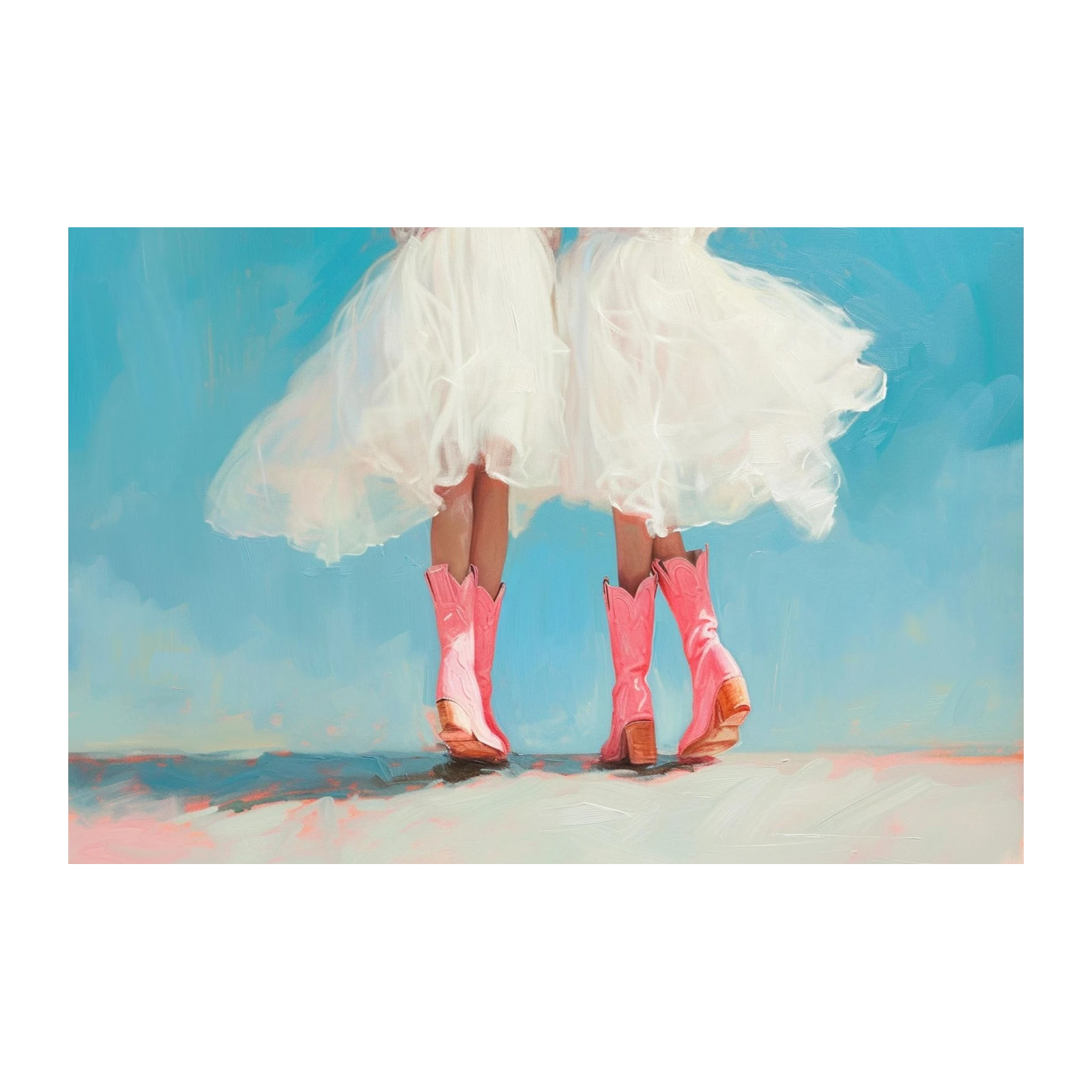 Pink Boots Friendship Dream Wall Art