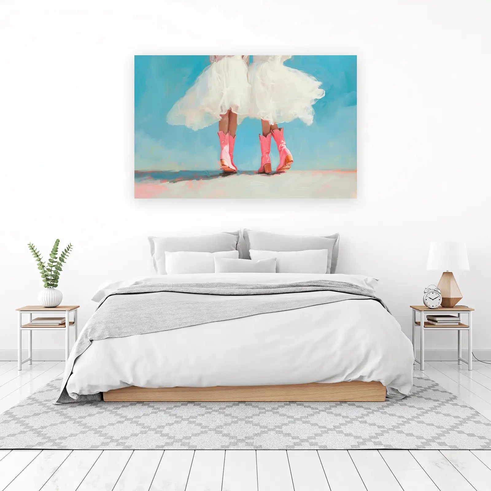 Pink Boots Friendship Dream Wall Art