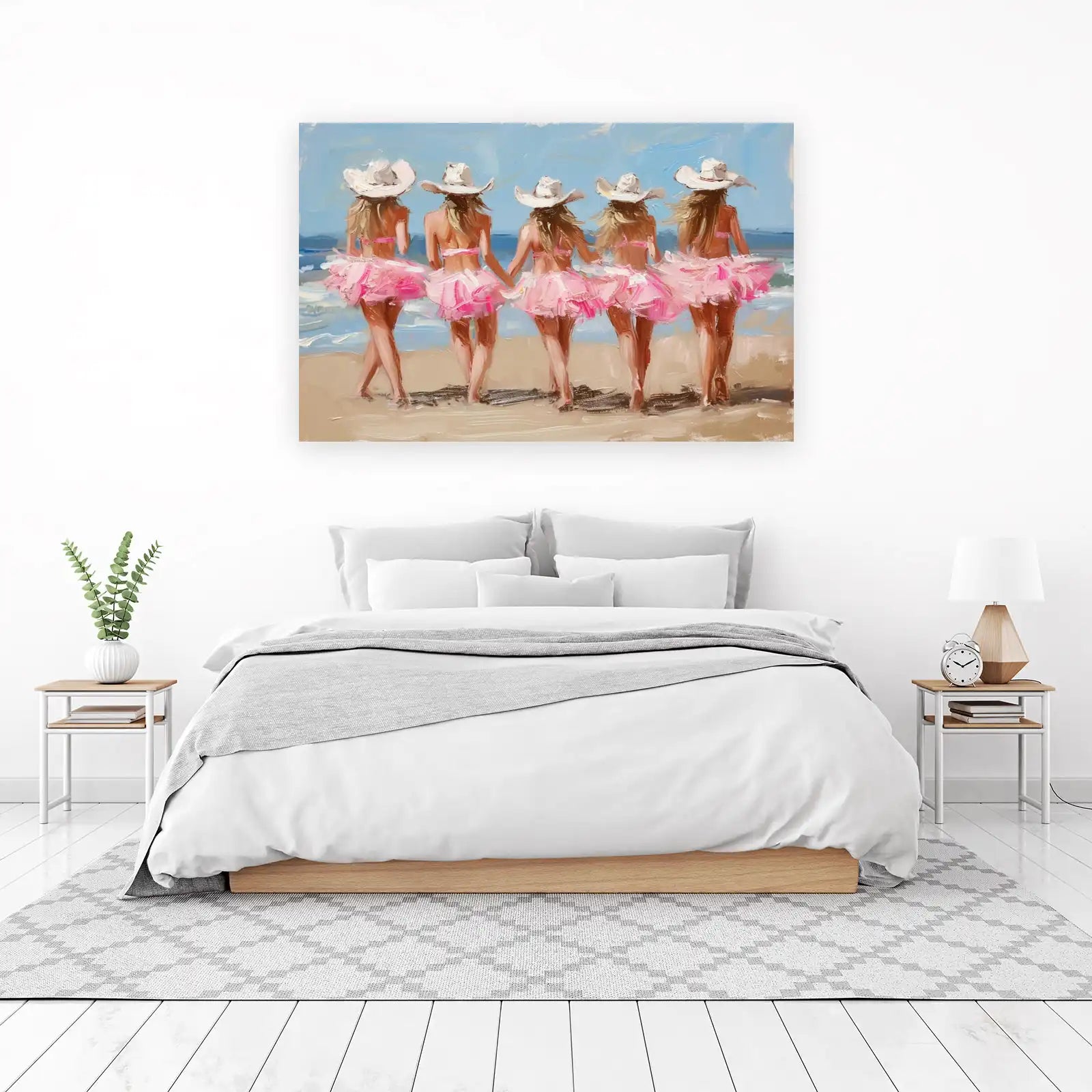 Bachelorette Beach Vibes Cowgirl Tutu Wall Art