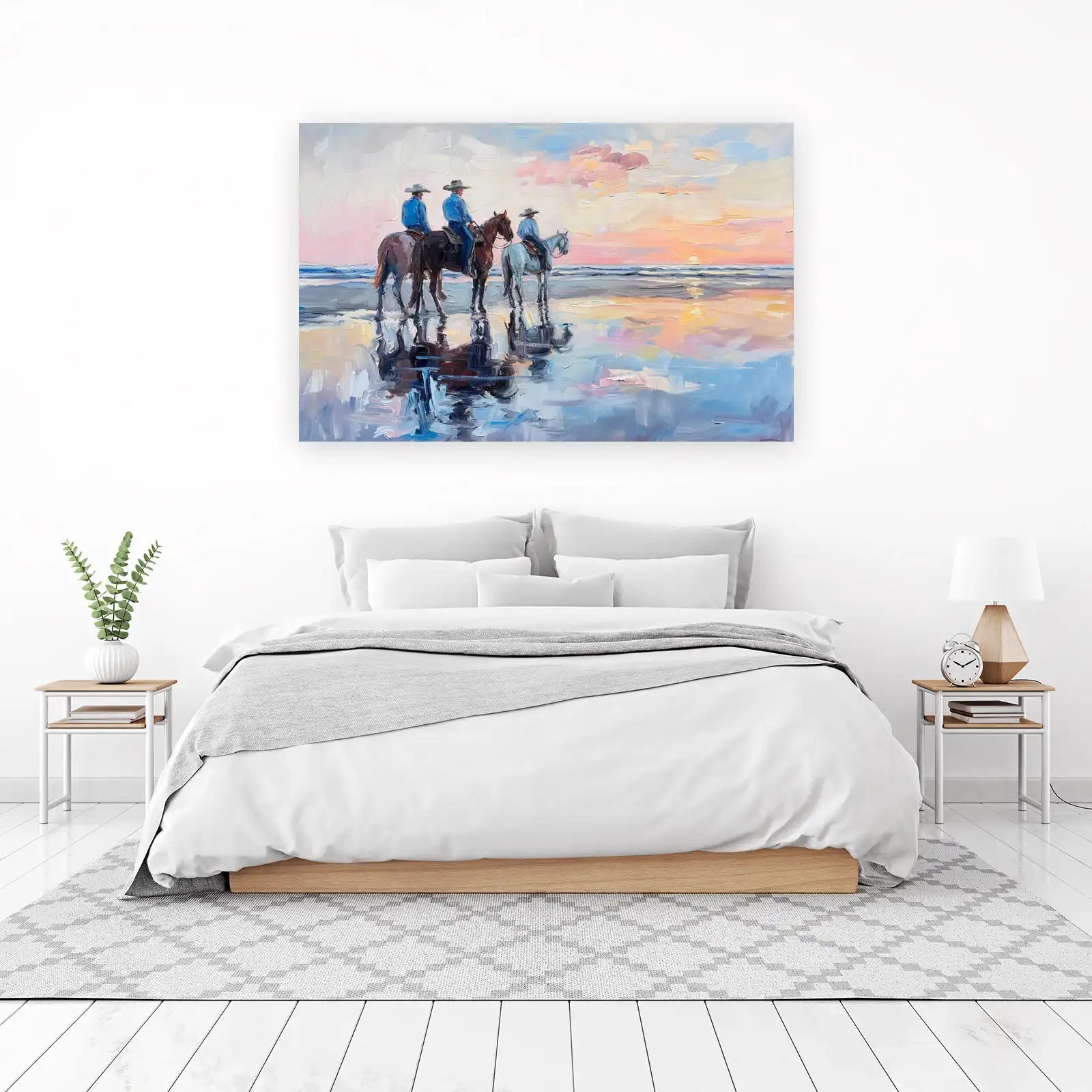 Cowboys Beach Sunset Impressionist Wall Art