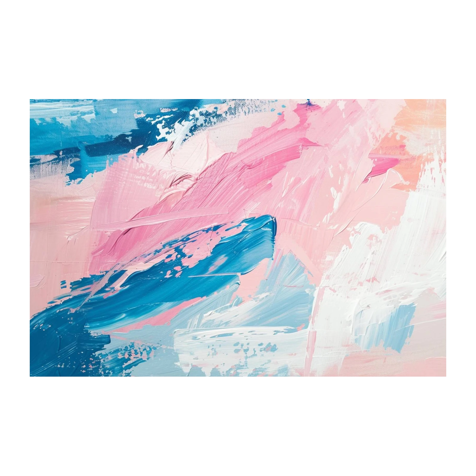 Abstract Blush & Sky Dream Wall Art