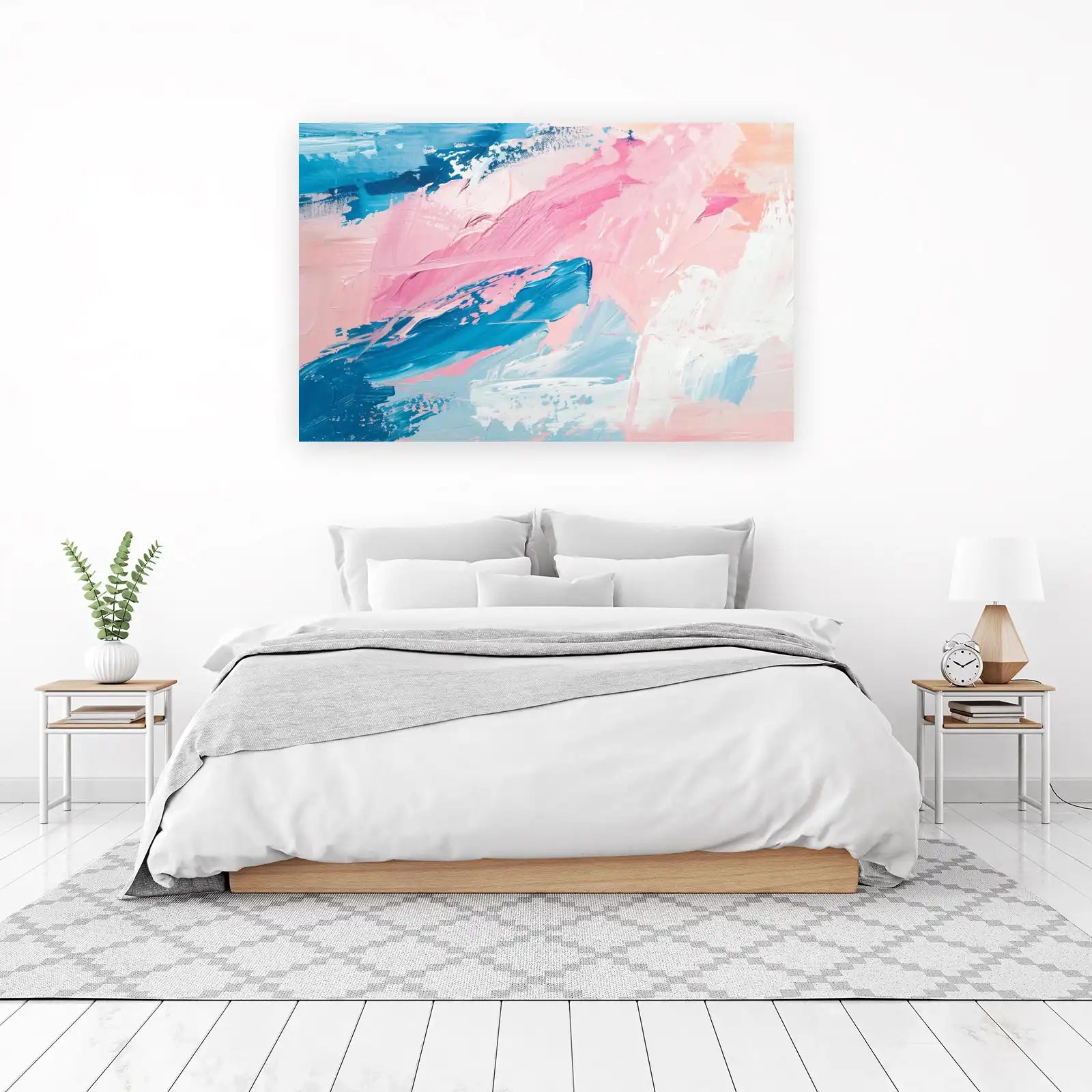 Abstract Blush & Sky Dream Wall Art