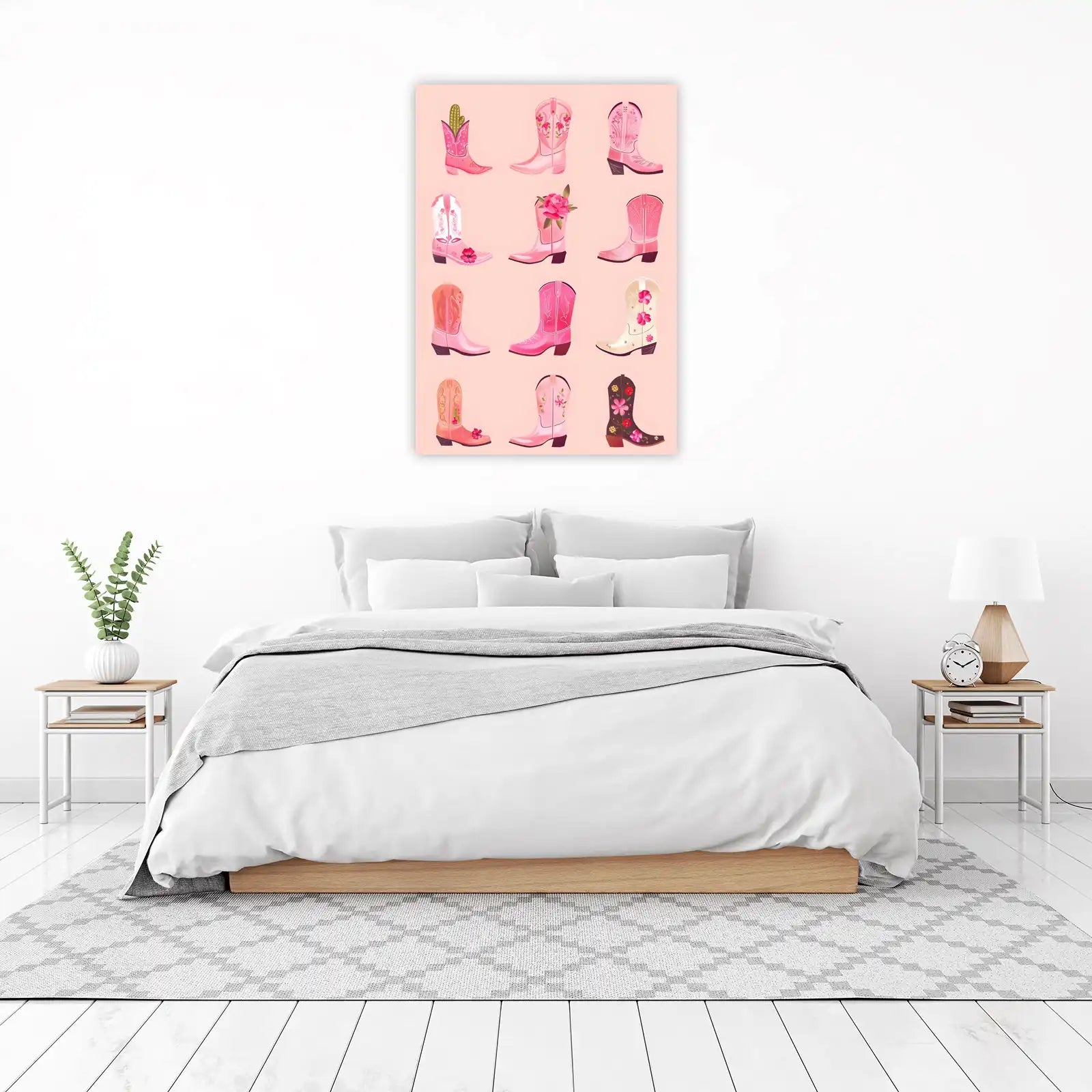 Pink Cowboy Boots Collection Wall Art