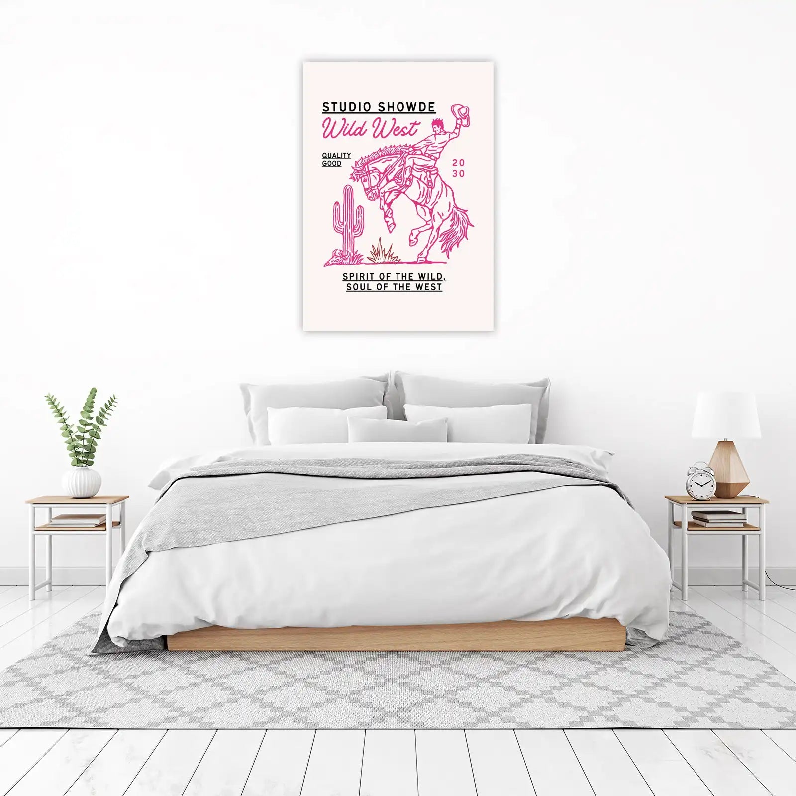 Retro Rodeo Bucking Bronco Wall Art