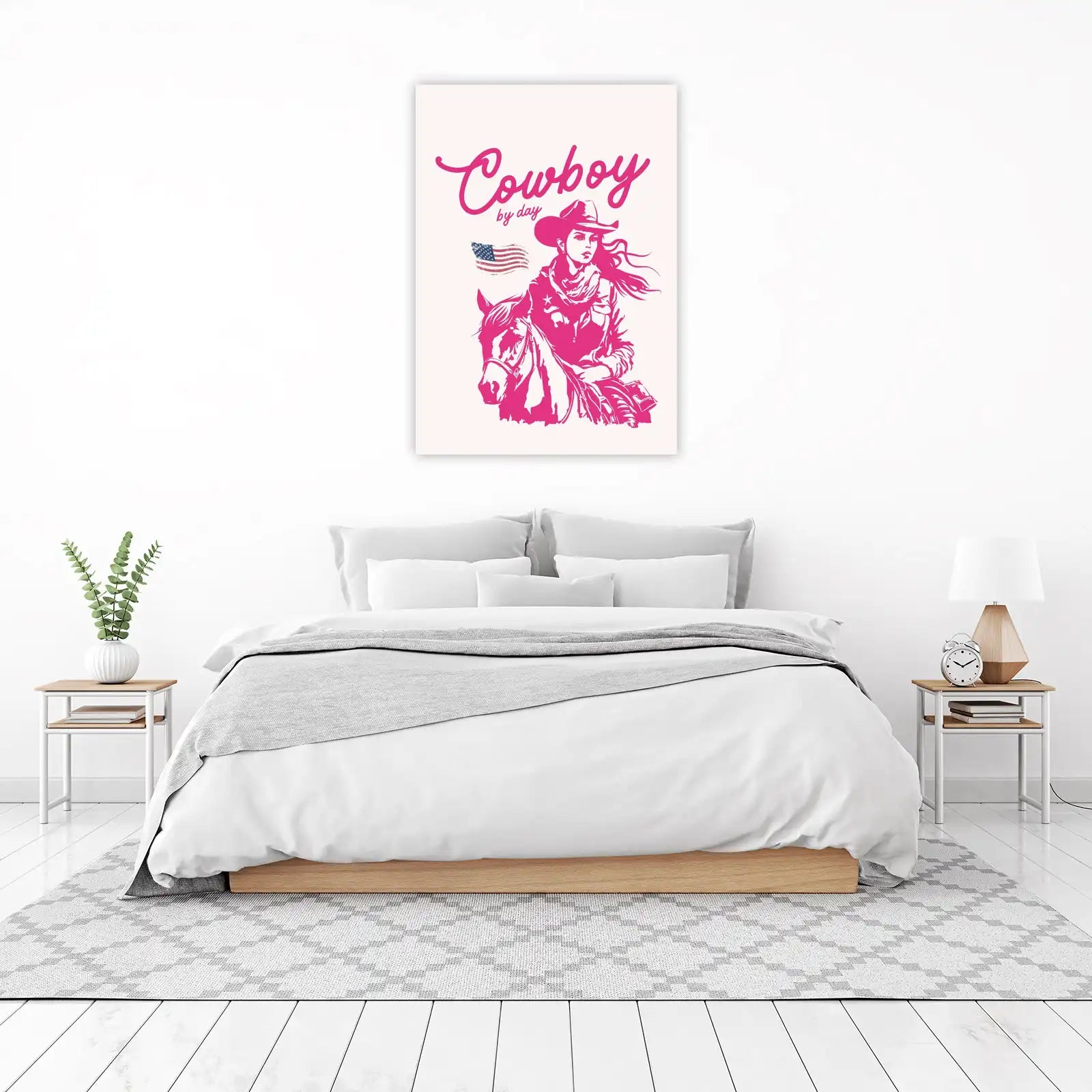 Cowgirl Spirit American Flag Wall Art