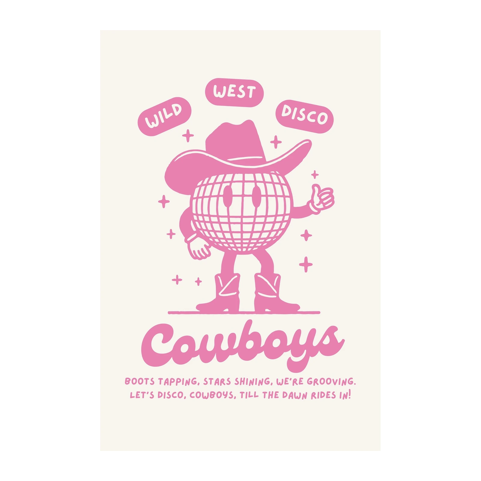 Disco Cowboy Wall Art Wall Art