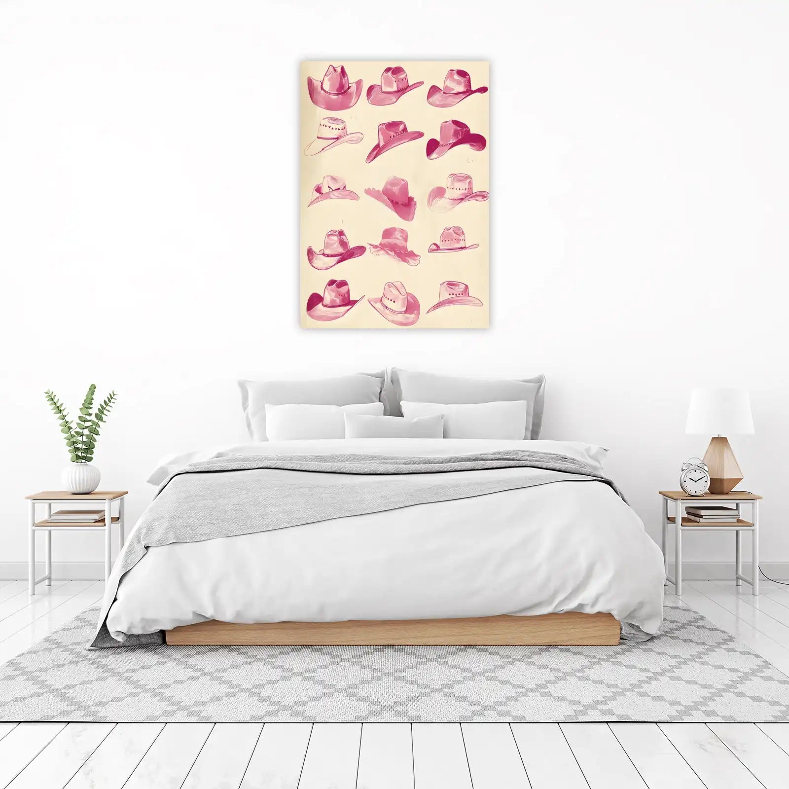Pink Cowboy Hats Collection Wall Art