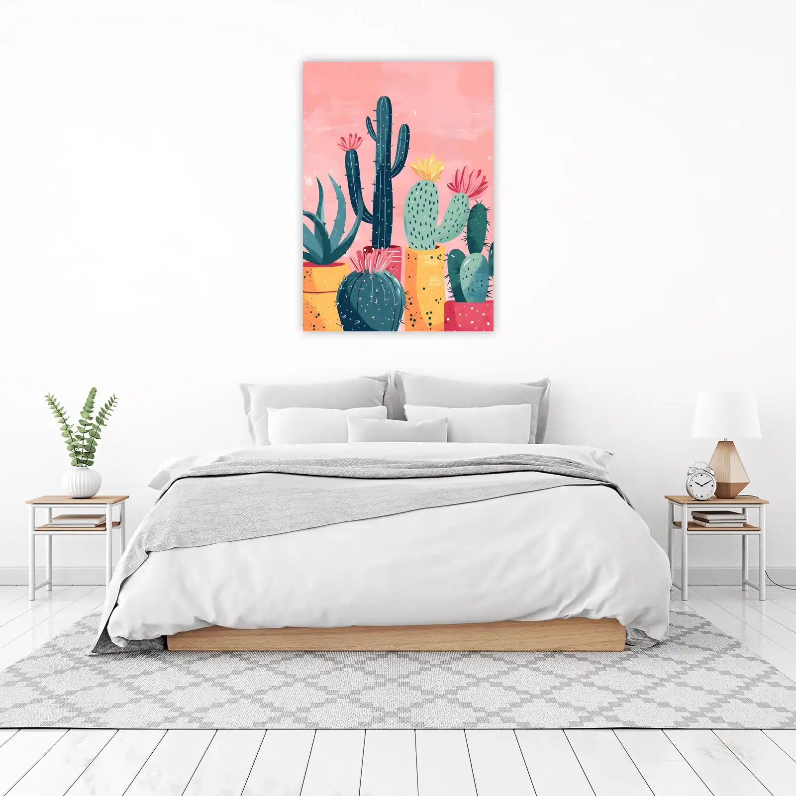 Whimsical Cactus Garden Wall Art