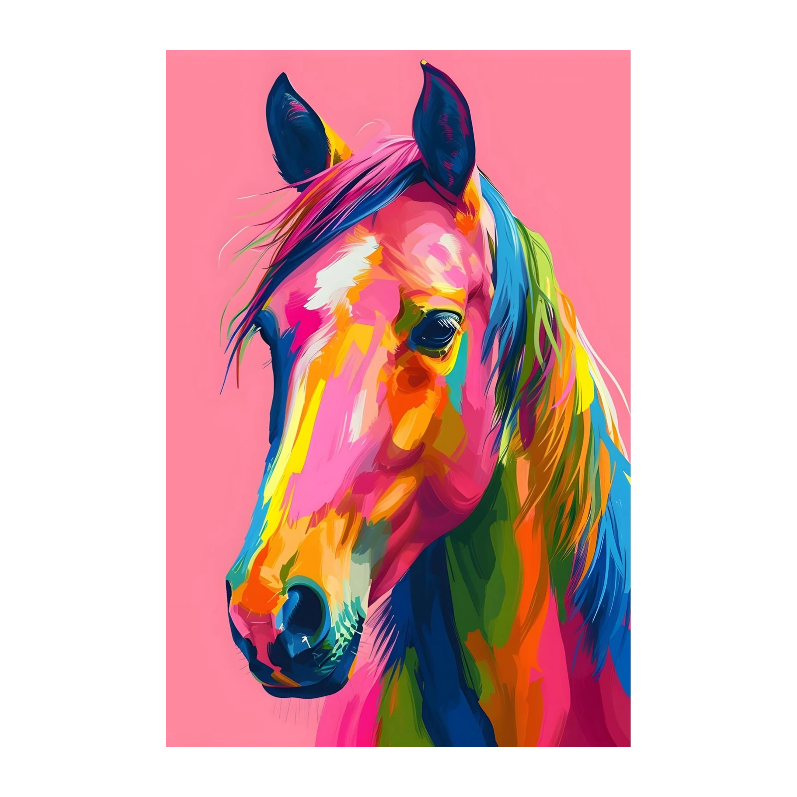 Vibrant Horse Pop Art Wall Art