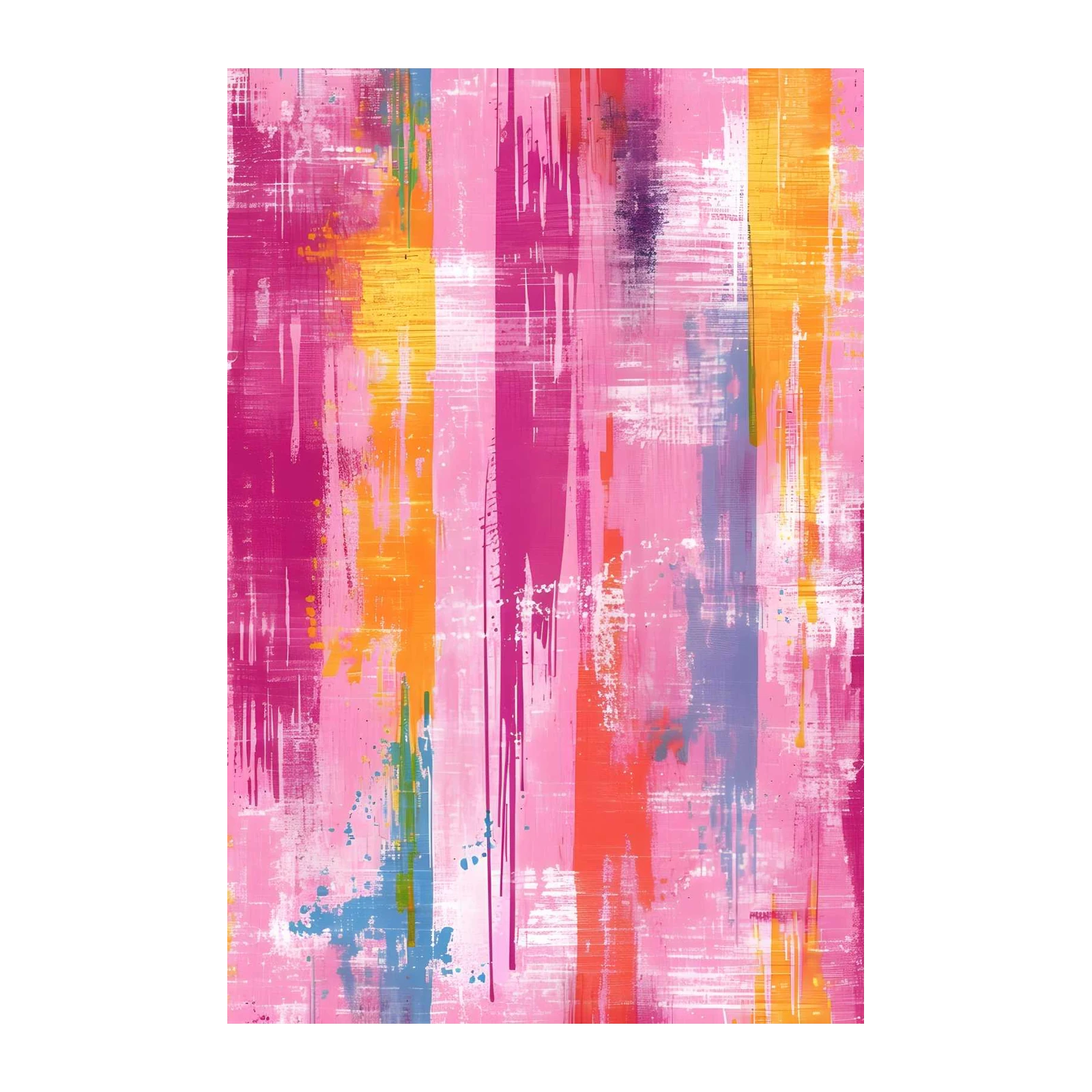 Vibrant Abstract Strokes Wall Art